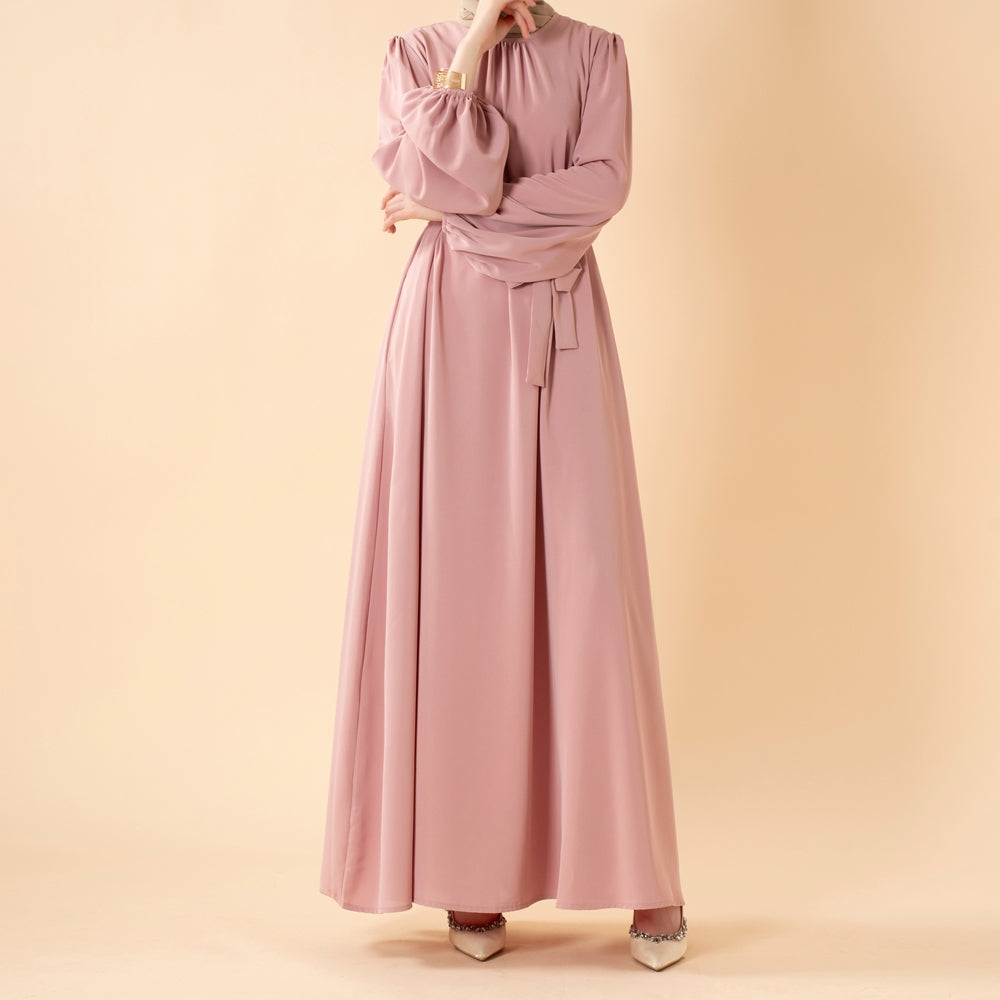 Candy Color Pleated Abaya | Must-have Essential Basic Dress (MA142)