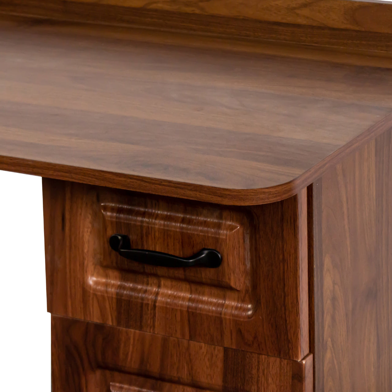 L-Shaped Corner Computer Desk  for Home Office or Study desk, Study Modern Style Table with Drawers, Bookshelf & Hutch, 2-in-1 L-Shaped Design, Large Working Space