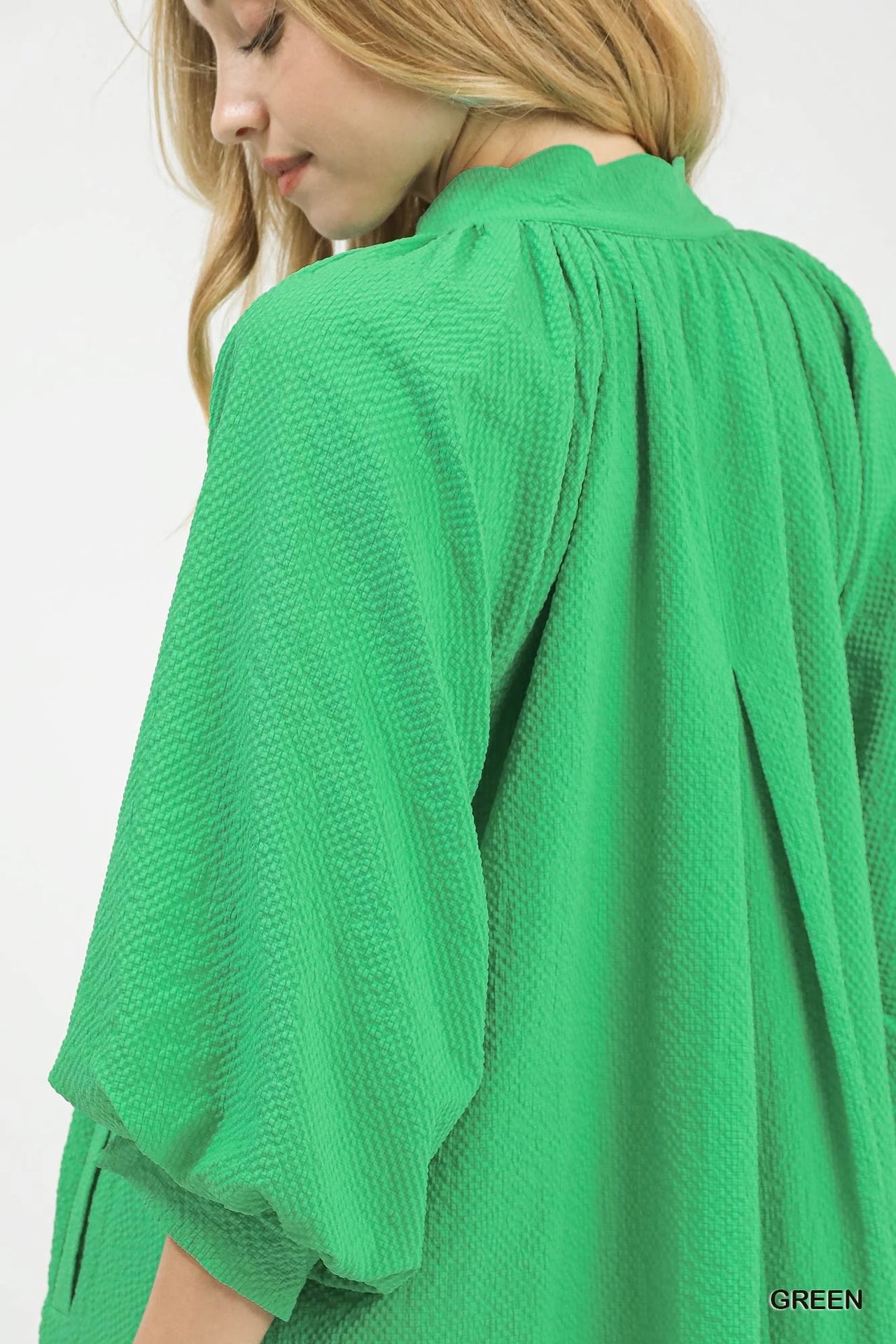 Umgee Textured Pocket Mini Dress