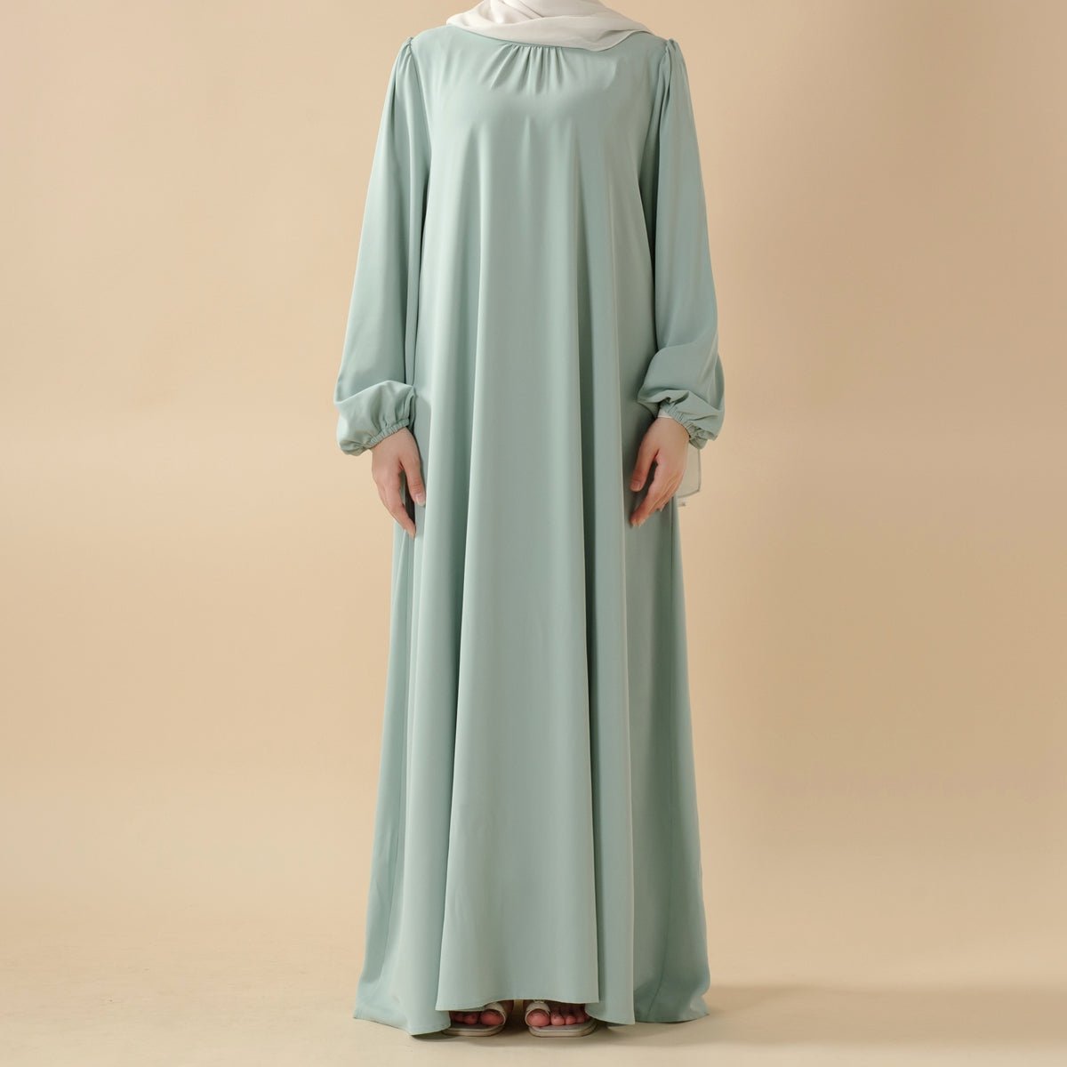 Candy Color Pleated Abaya | Must-have Essential Basic Dress (MA142)
