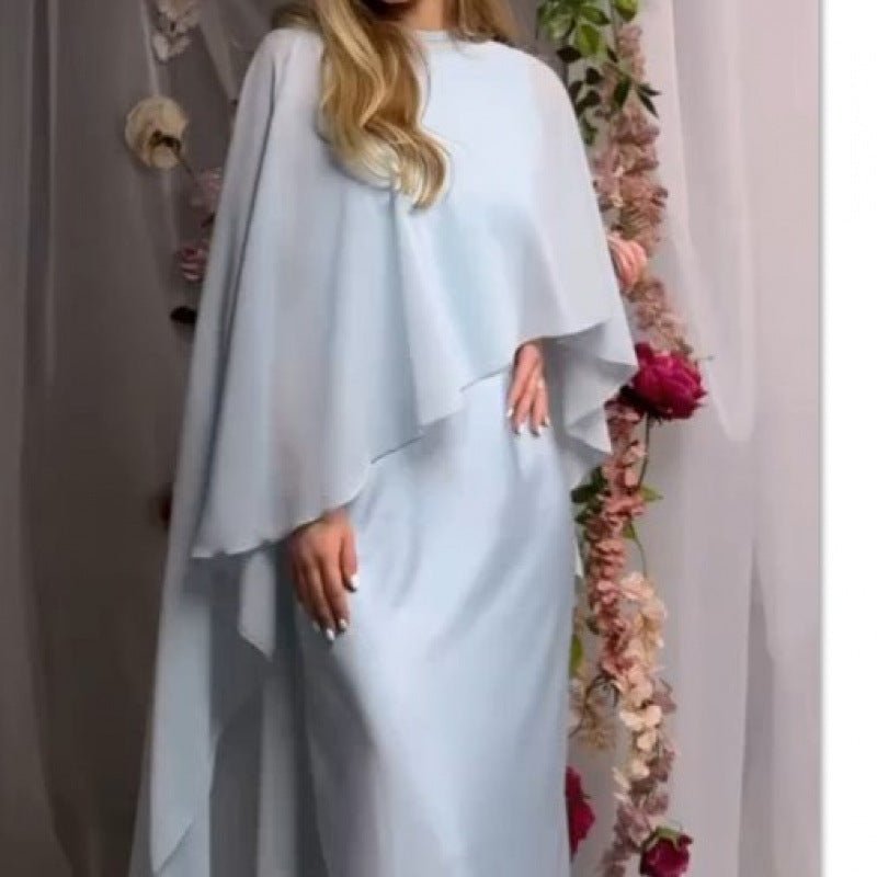 Cape Overlay Abaya Dress(MS320)