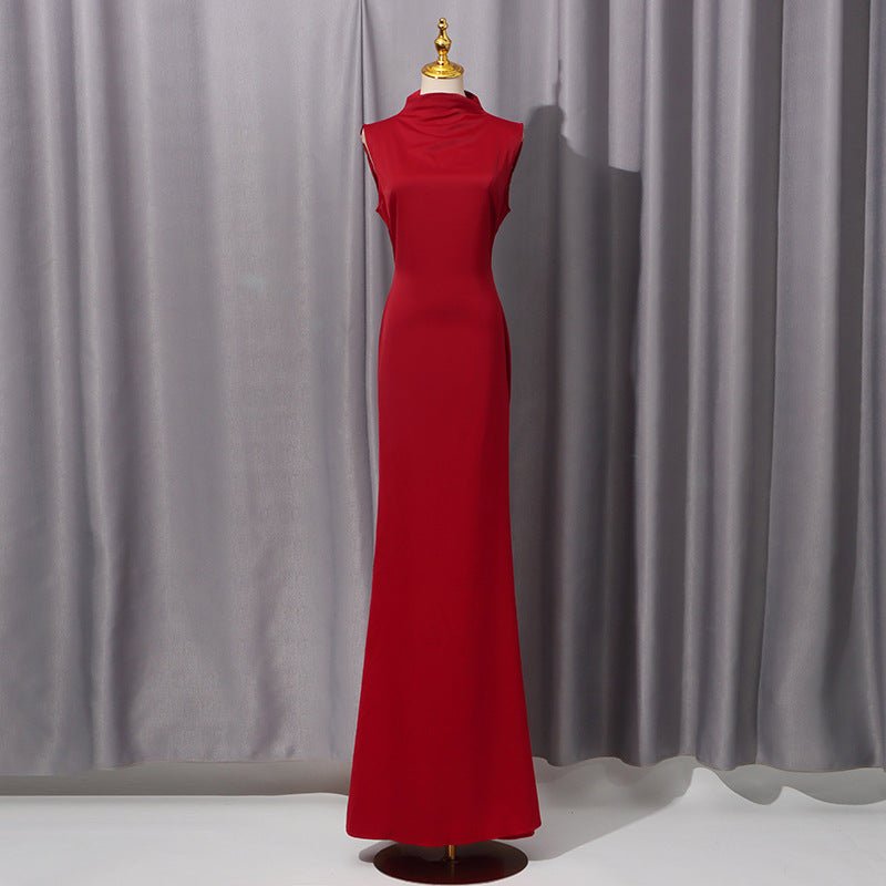 Cape Overlay Dress with Detachable Shawl(MS308)