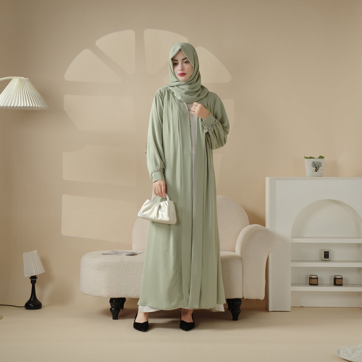 Cardigan Abaya, Western Style Abaya (MOA061)