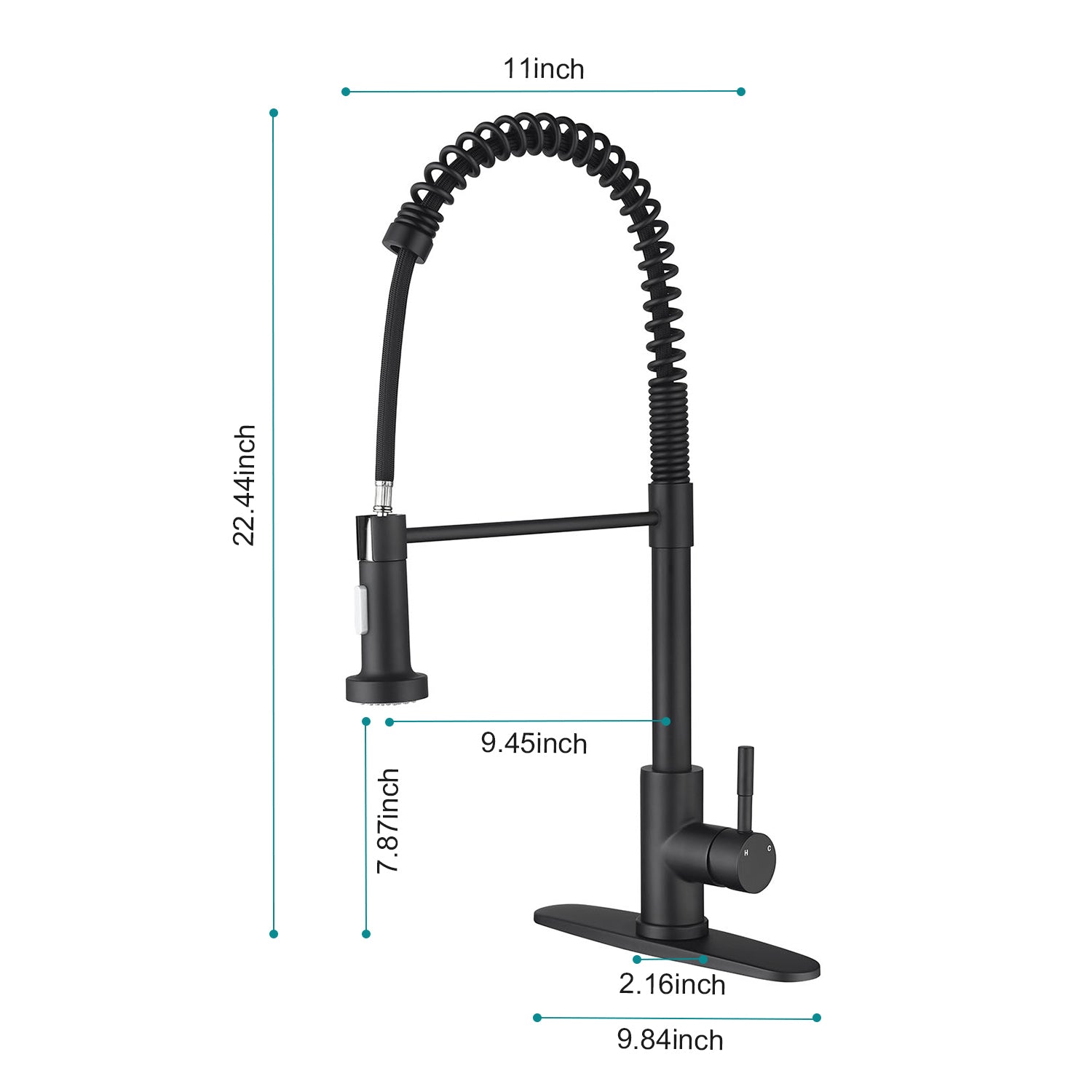 Pull down Single Handle Spring Kitchen Faucet