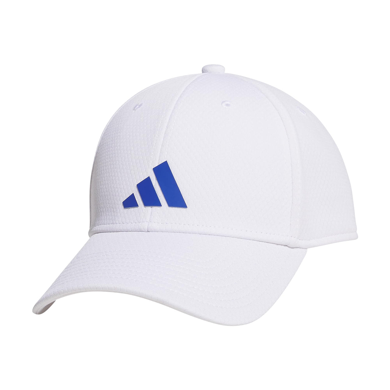 adidas Mens Pregame Structured Stretch Fit Cap White/Semi Lucid Blue Large-X-Large