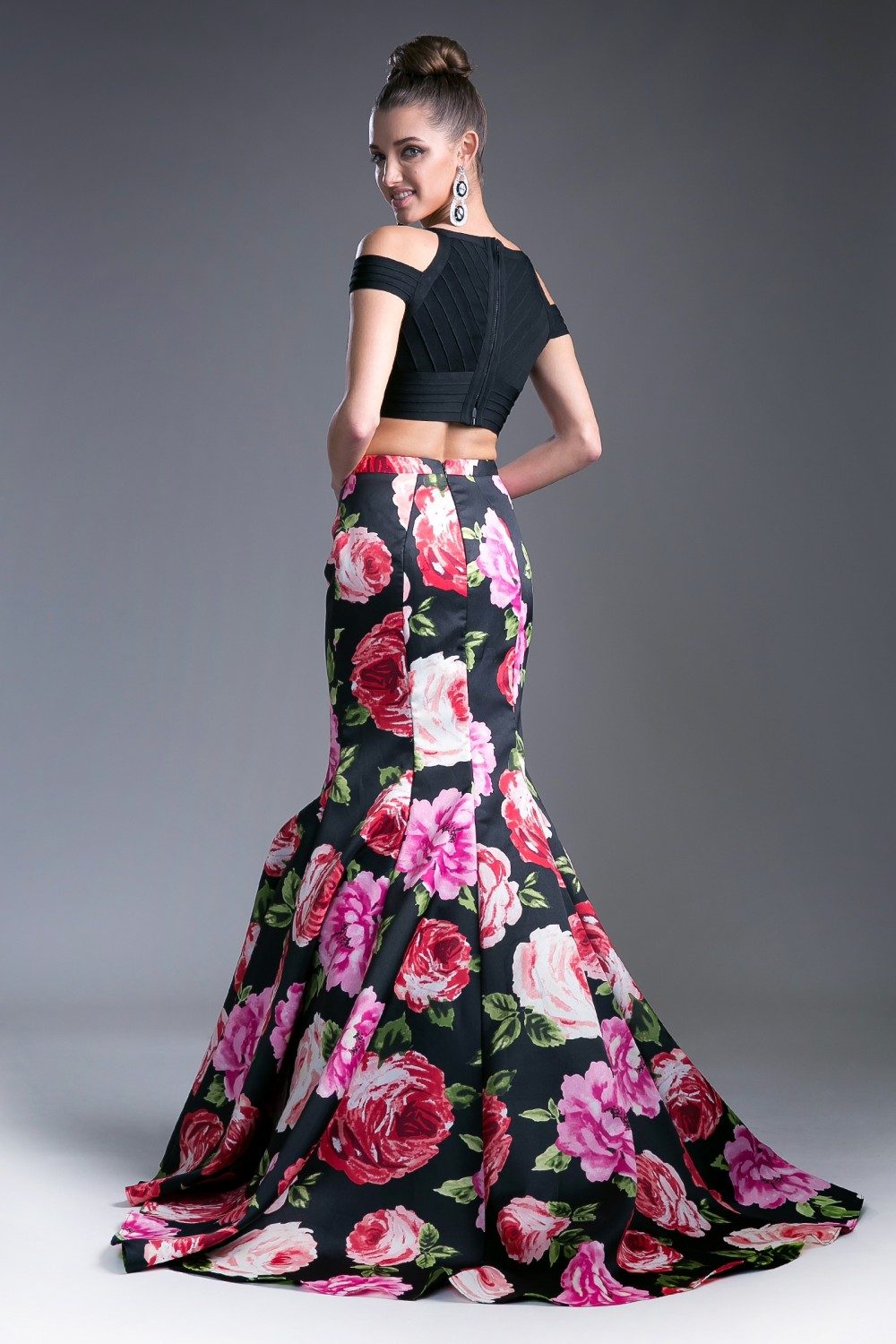 Cinderella Divine CD701L Long Printed Mermaid Skirt