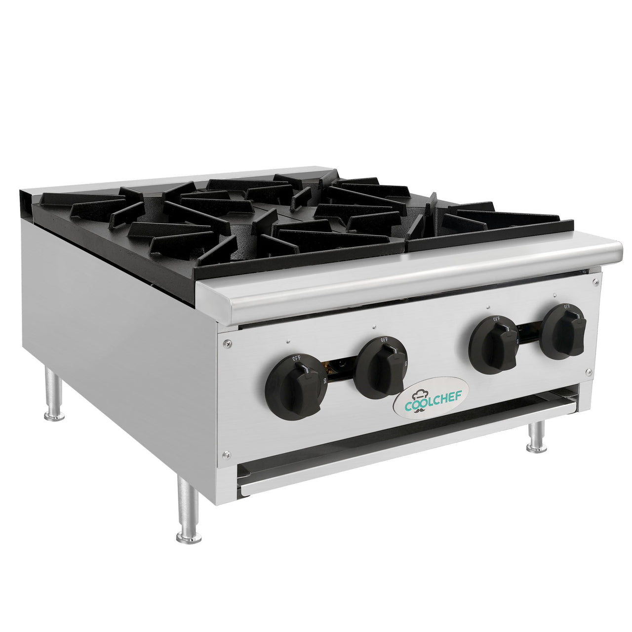 100,000 BTU Commercial Gas Hot Plate 4 Burner NG LP