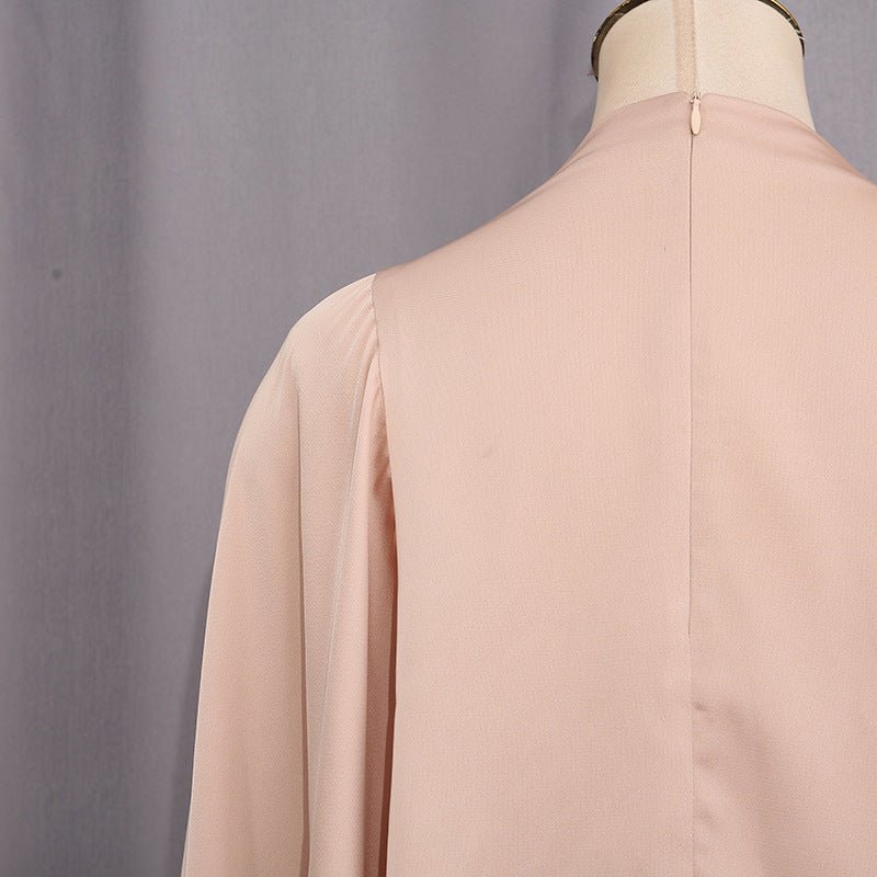 Champagne Satin Cape & Skirt Set(MS314)
