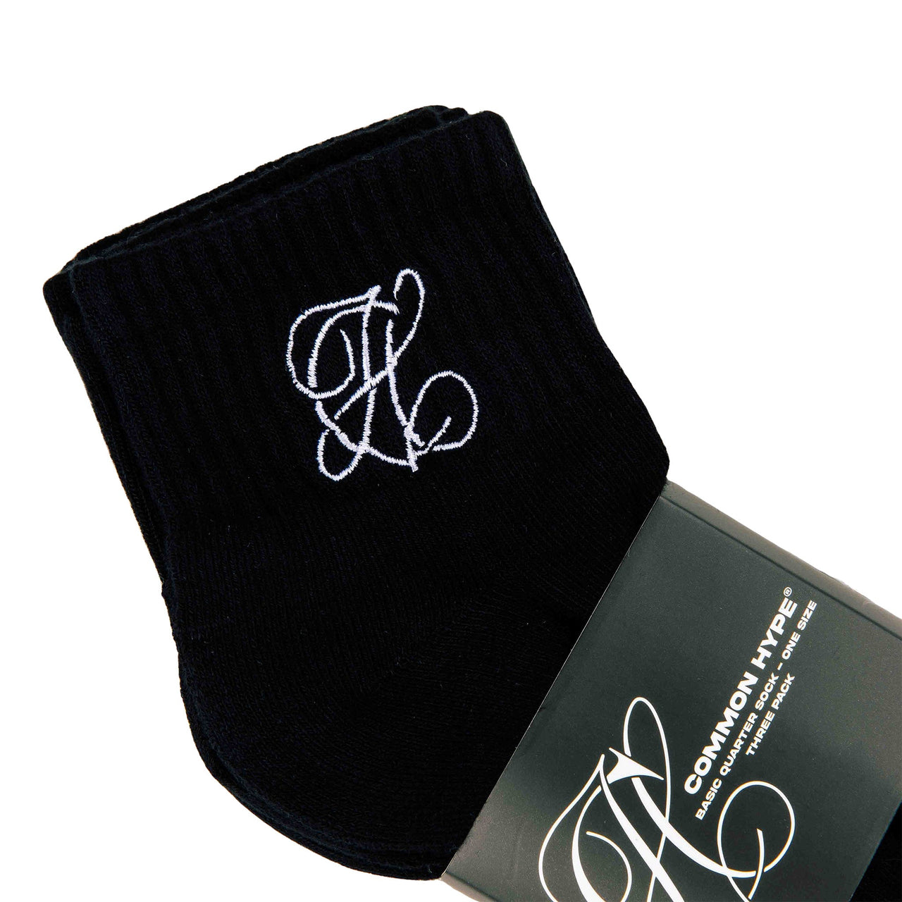 Common Hype Mid Cut Socks Black (3-Pack)
