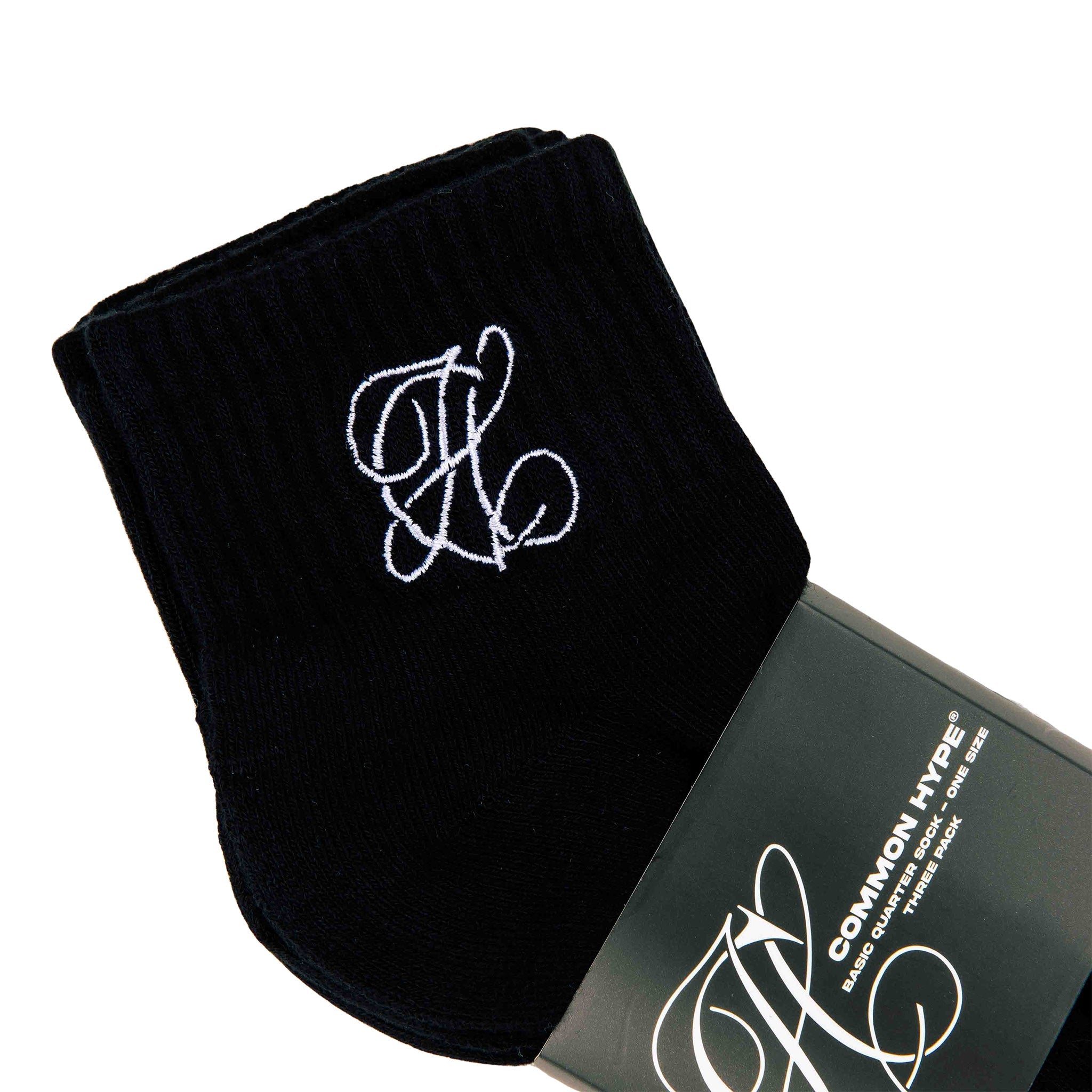 Common Hype Mid Cut Socks Black (3-Pack)