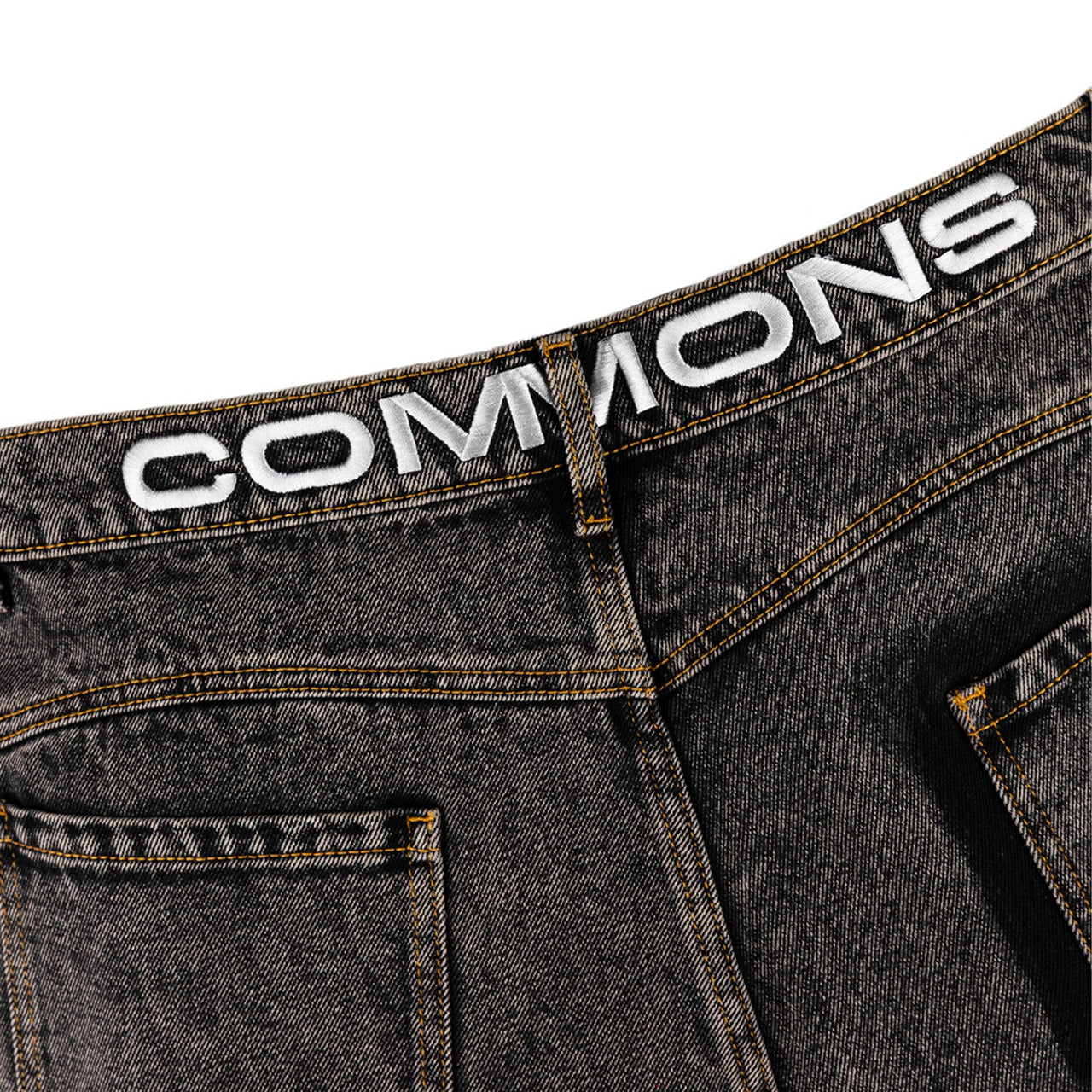 Commons Studios ‘Star’ Washed Denim Short Charcoal