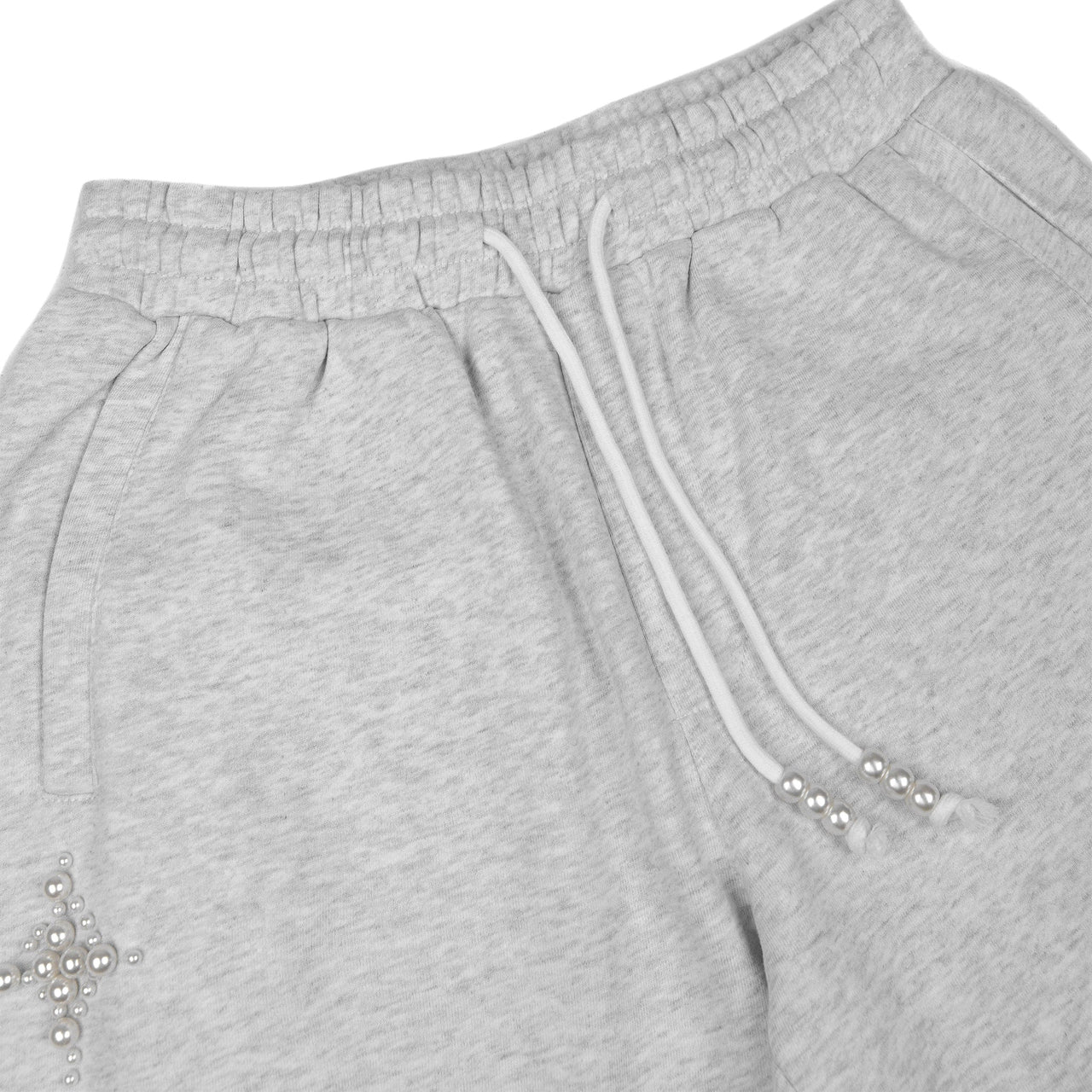 Commons Pearled Star Sweatshort Heather Grey