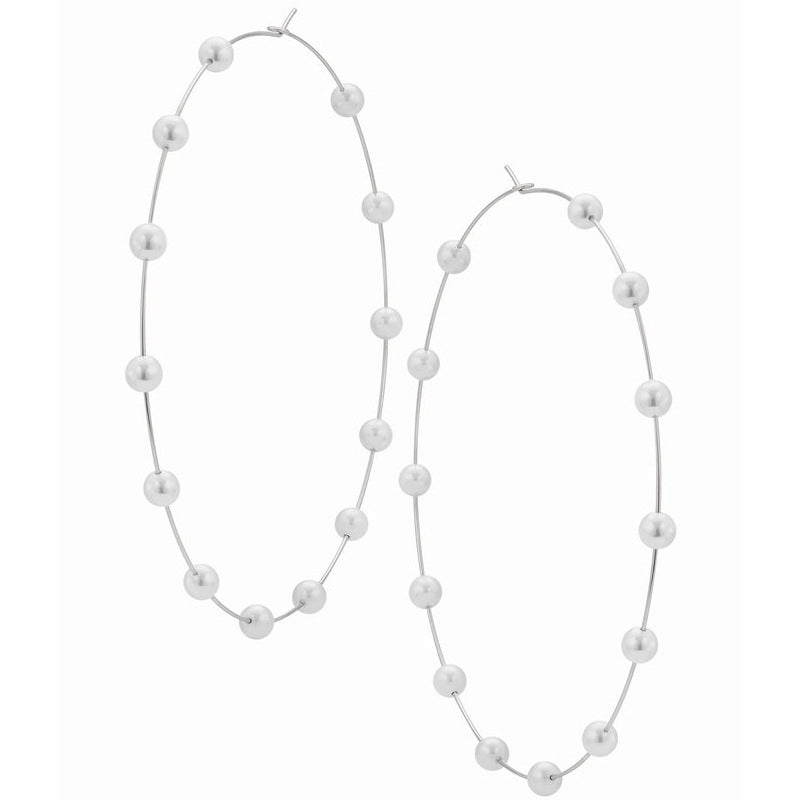 Chic Pearl Earrings Hoop Oversized Earrings (MAC320)