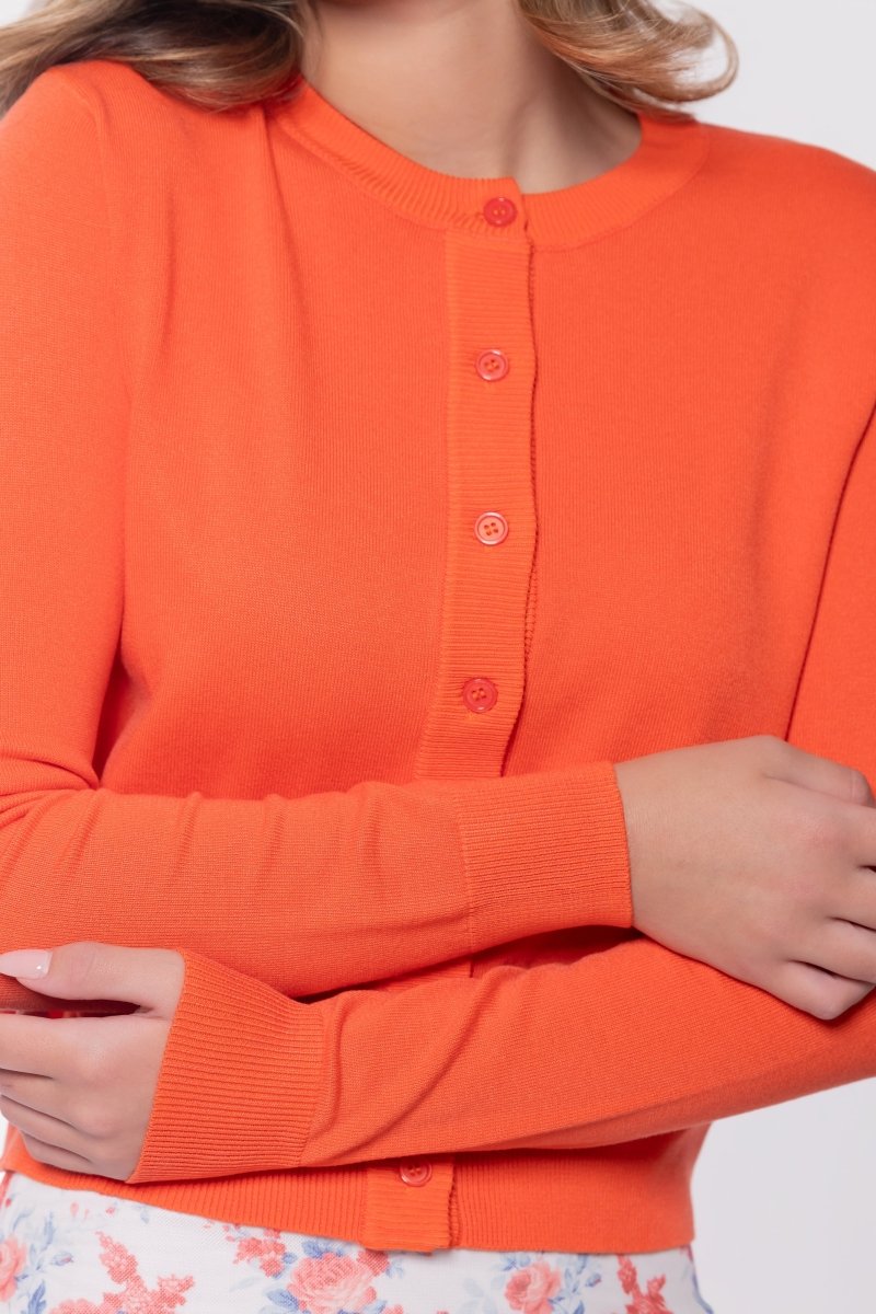 Chloe Cardigan (Deep Coral)