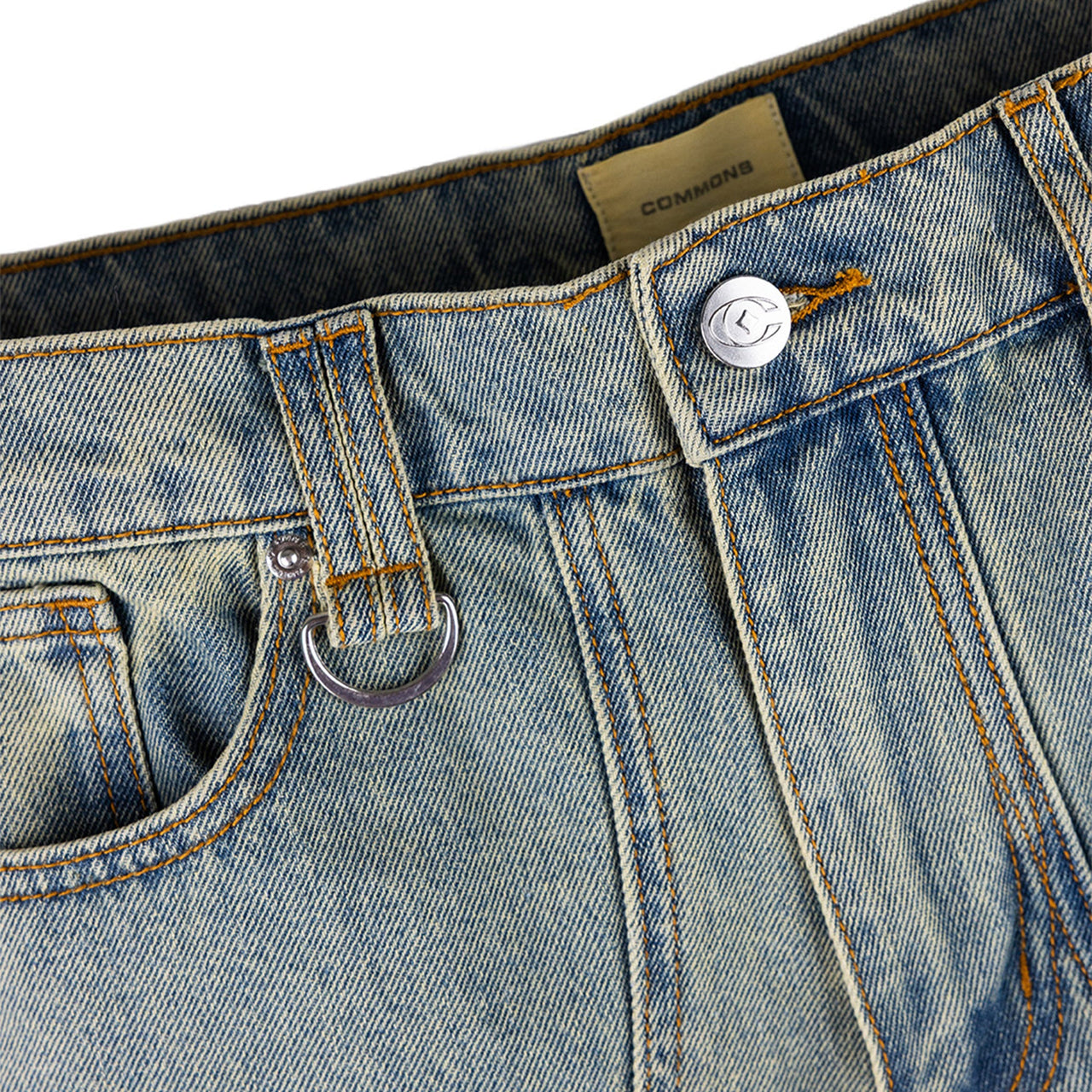 Commons Studios ‘Star’ Washed Denim Short Old Gold