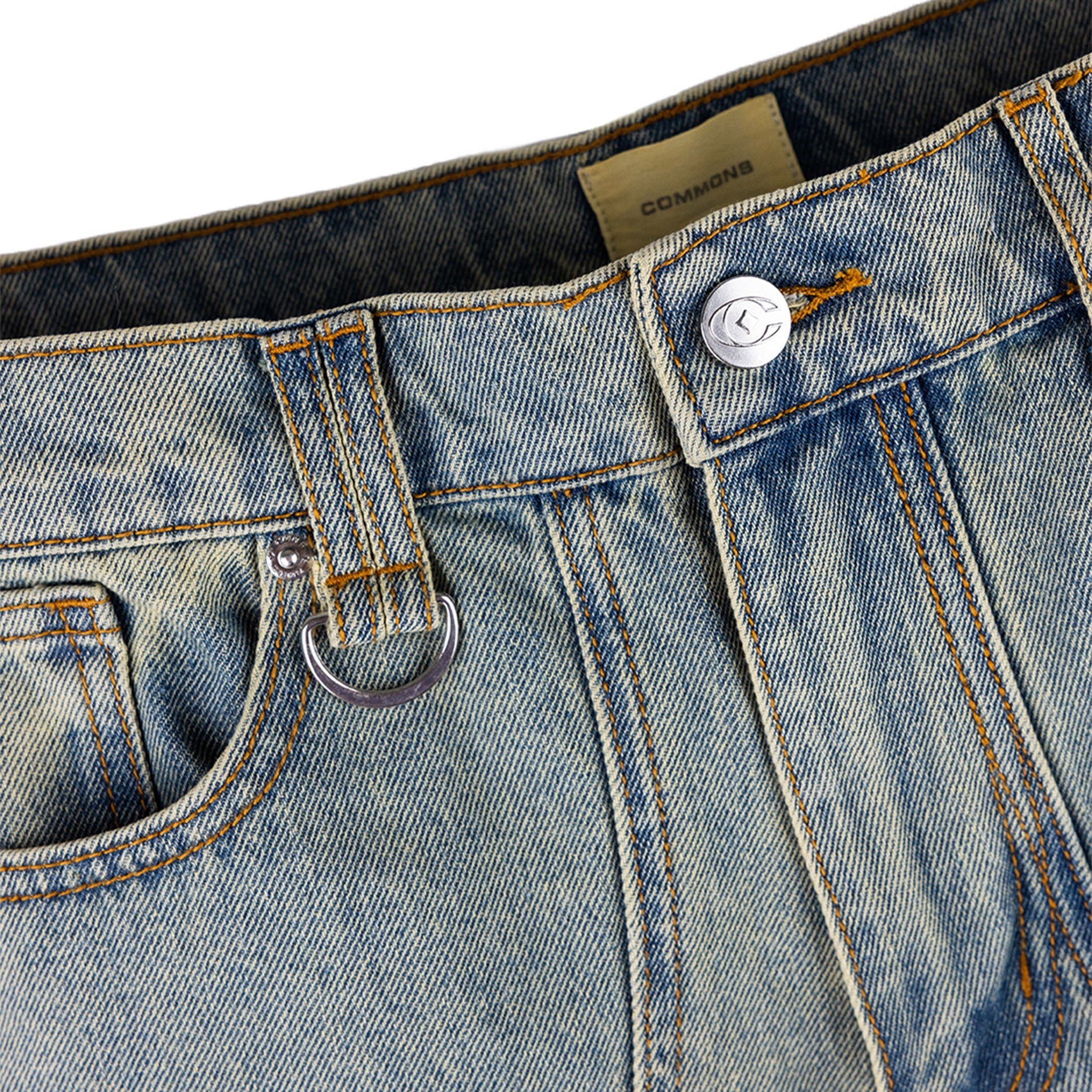 Commons Studios ‘Star’ Washed Denim Short Old Gold