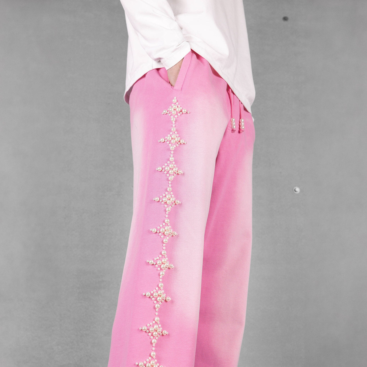 Commons Pearled Star Sweatpants Faded Pink