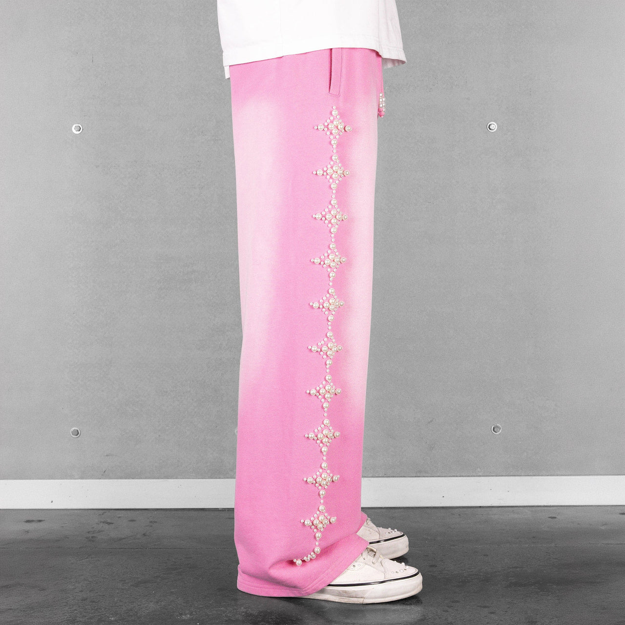 Commons Pearled Star Sweatpants Faded Pink