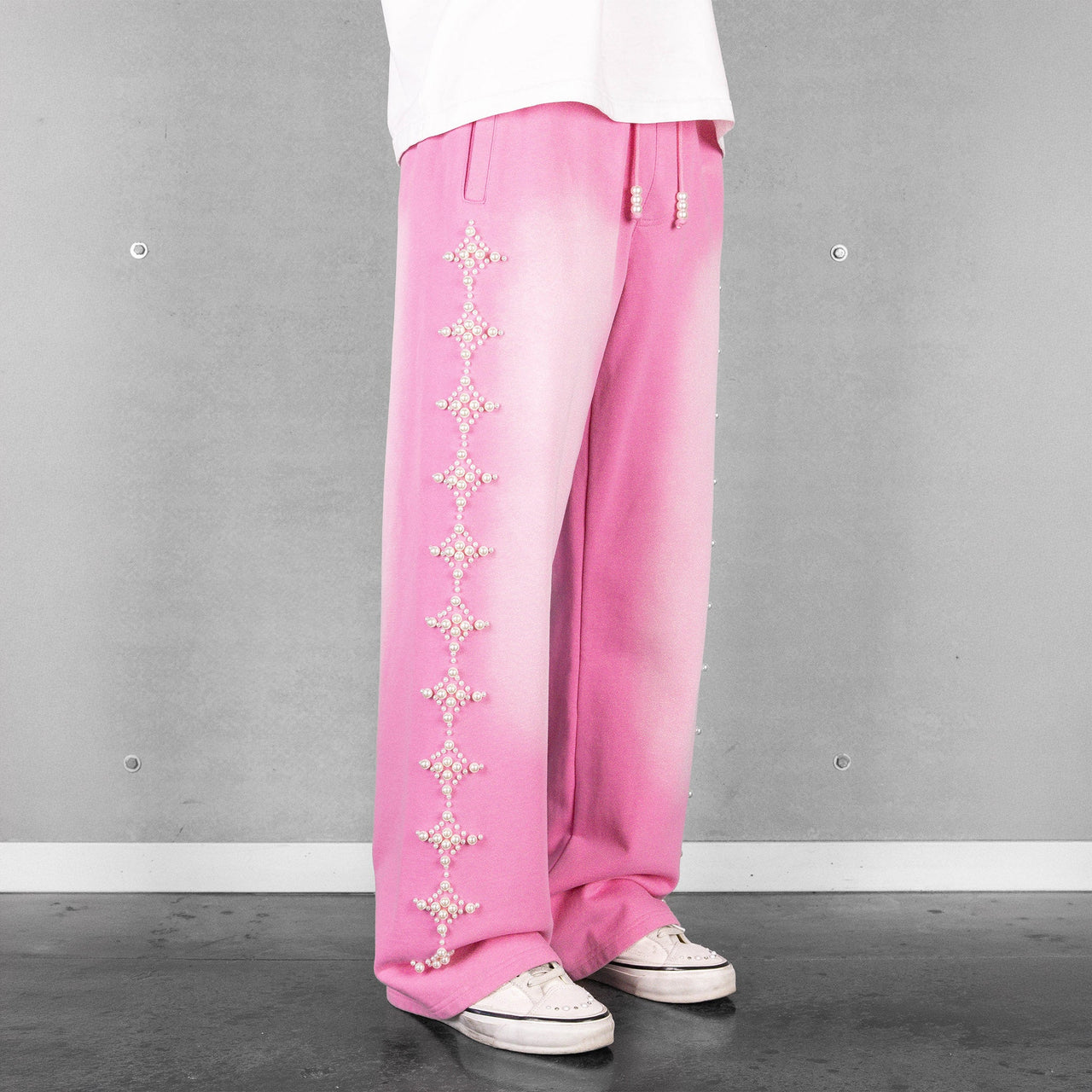 Commons Pearled Star Sweatpants Faded Pink
