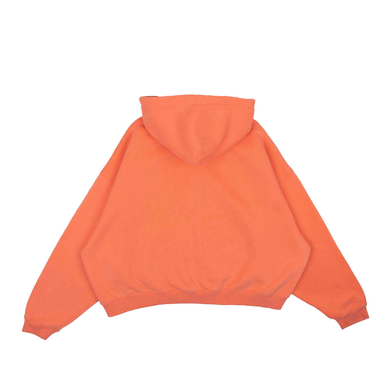Common Hype Cropped Fleece Zip Up Hoodie Salmon