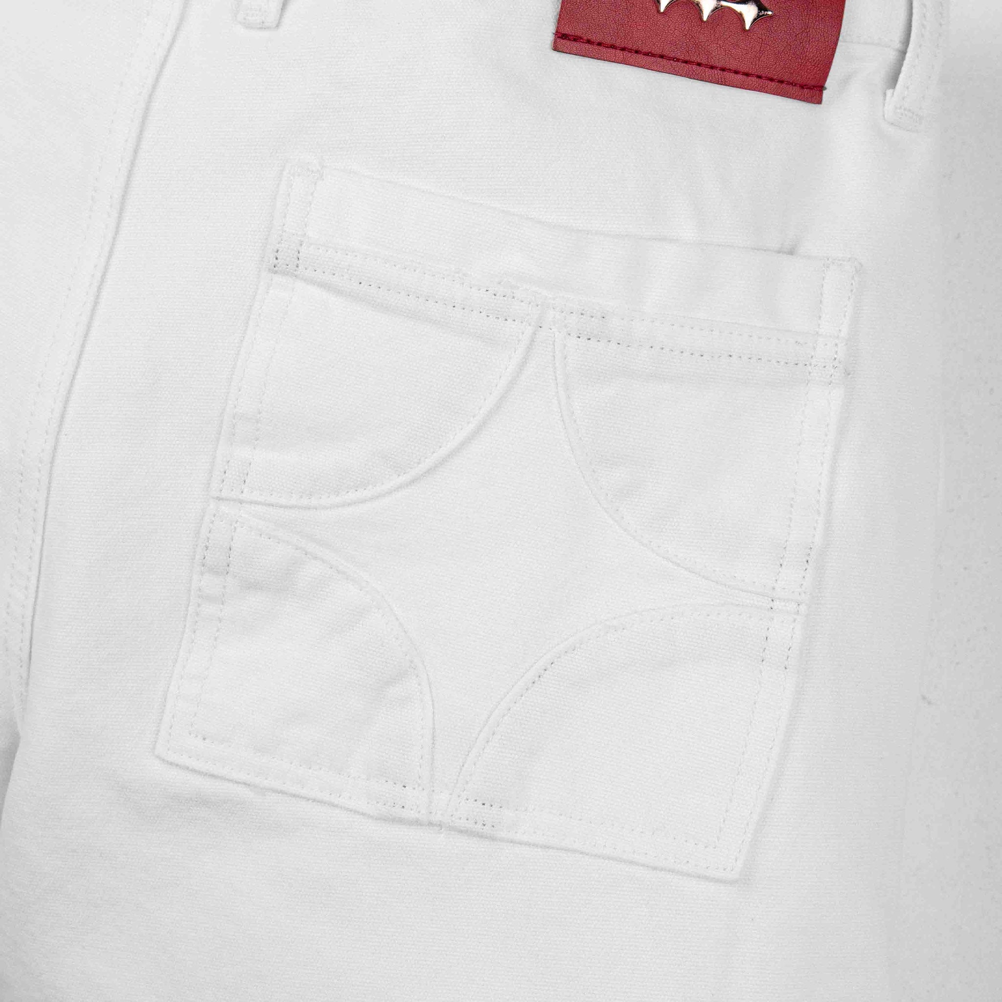 Commons Double Knee Star Denim Pant White