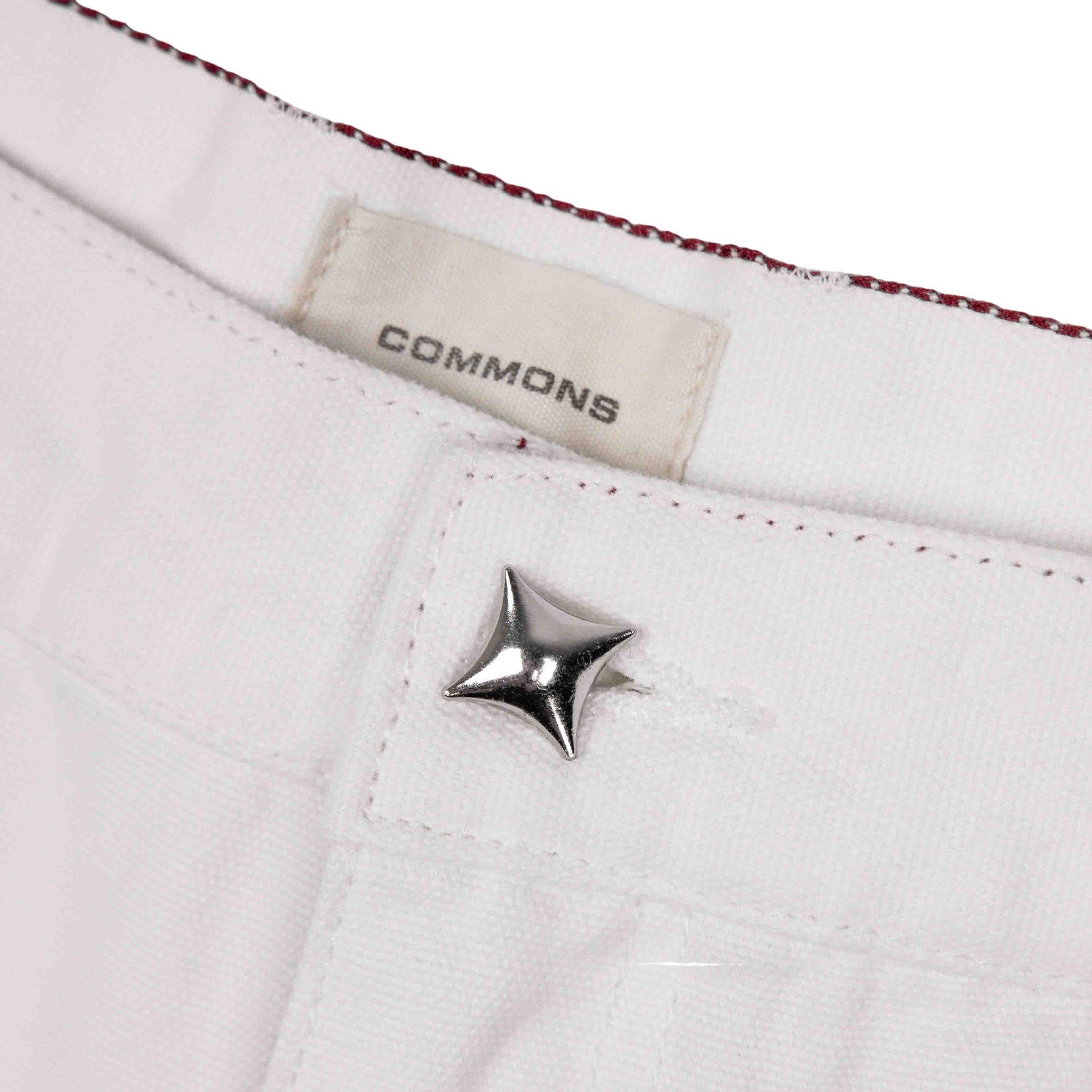 Commons Double Knee Star Denim Pant White