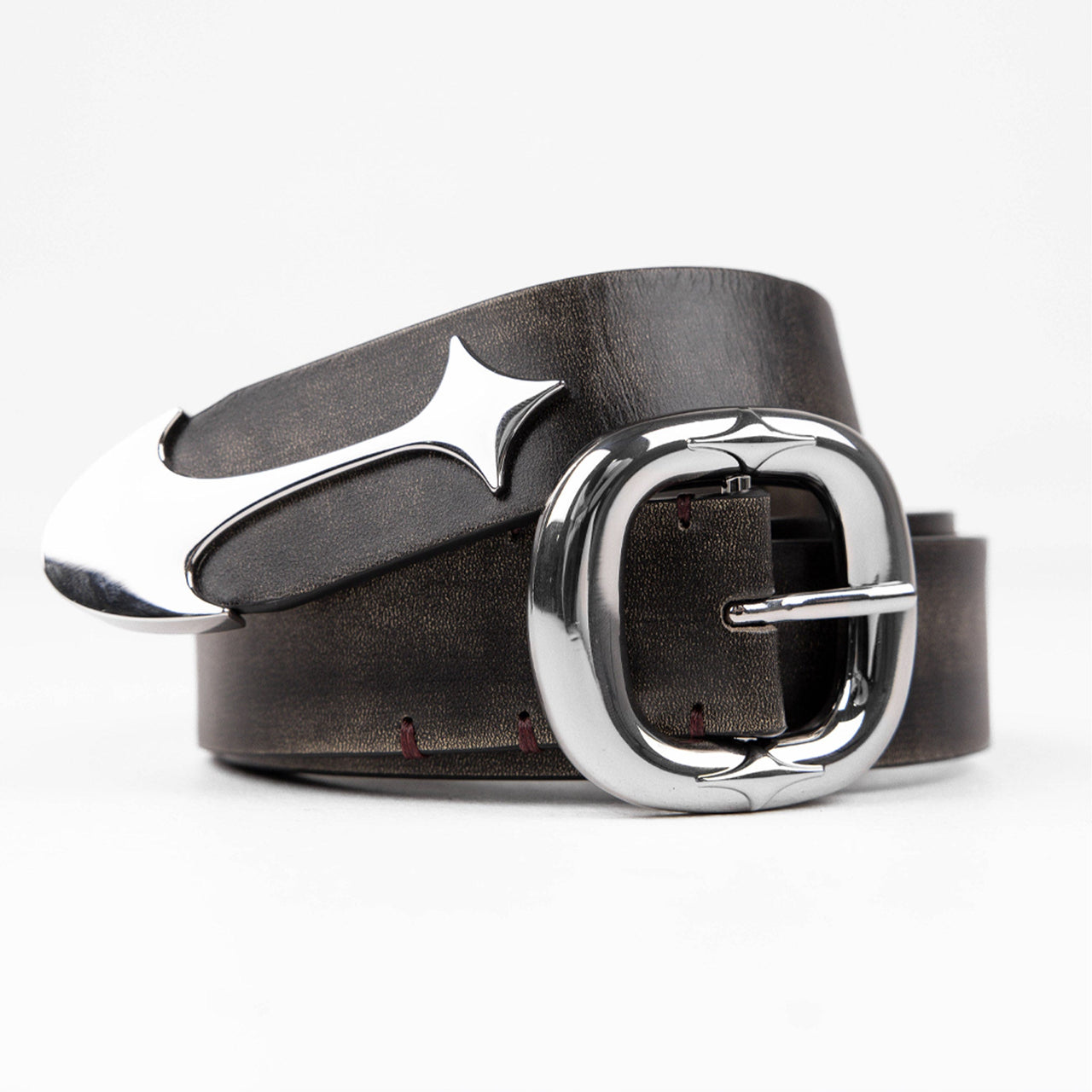 Commons Studios Starslinger Leather Belt Smoke