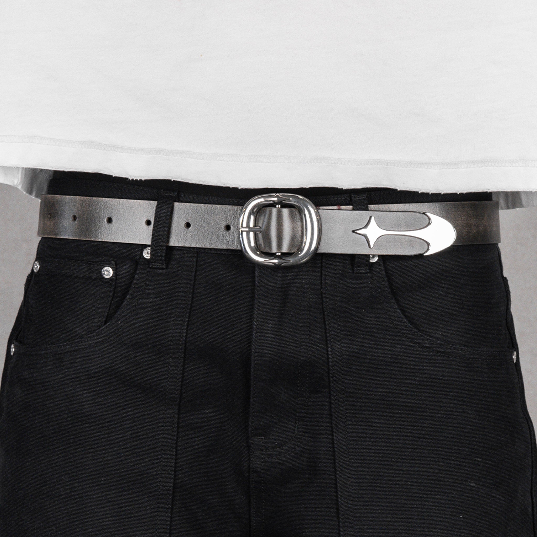 Commons Studios Starslinger Leather Belt Smoke
