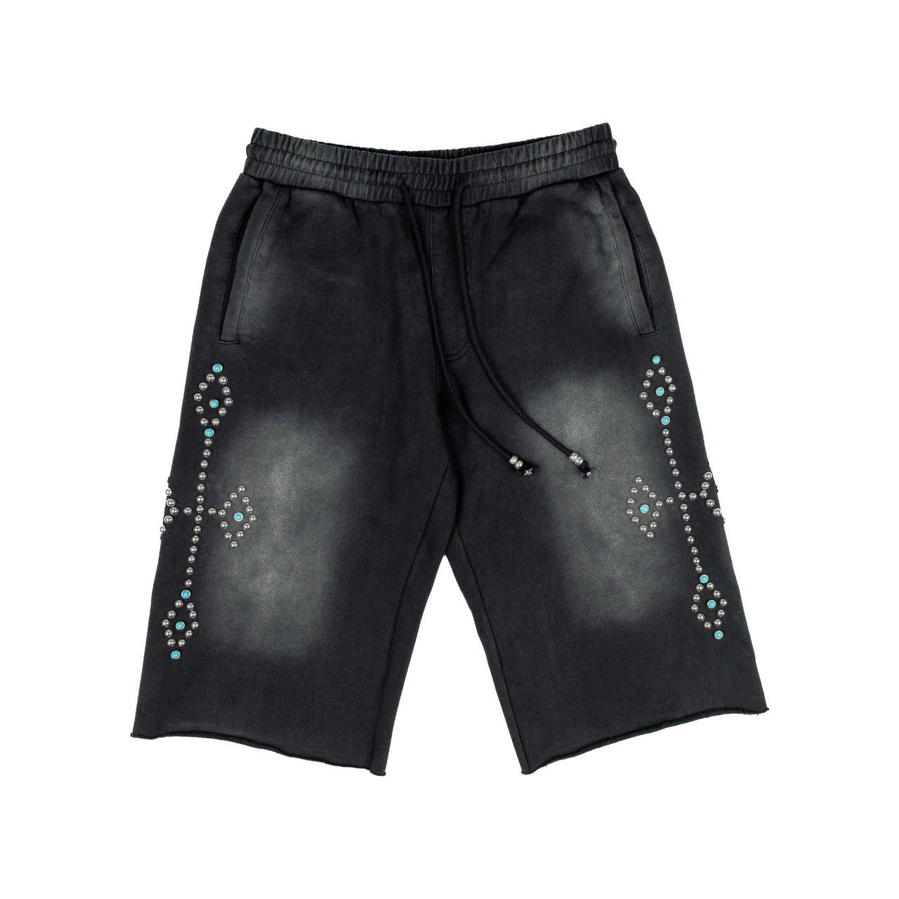 Commons Turquoise Rivet Sweatshort Vintage Black