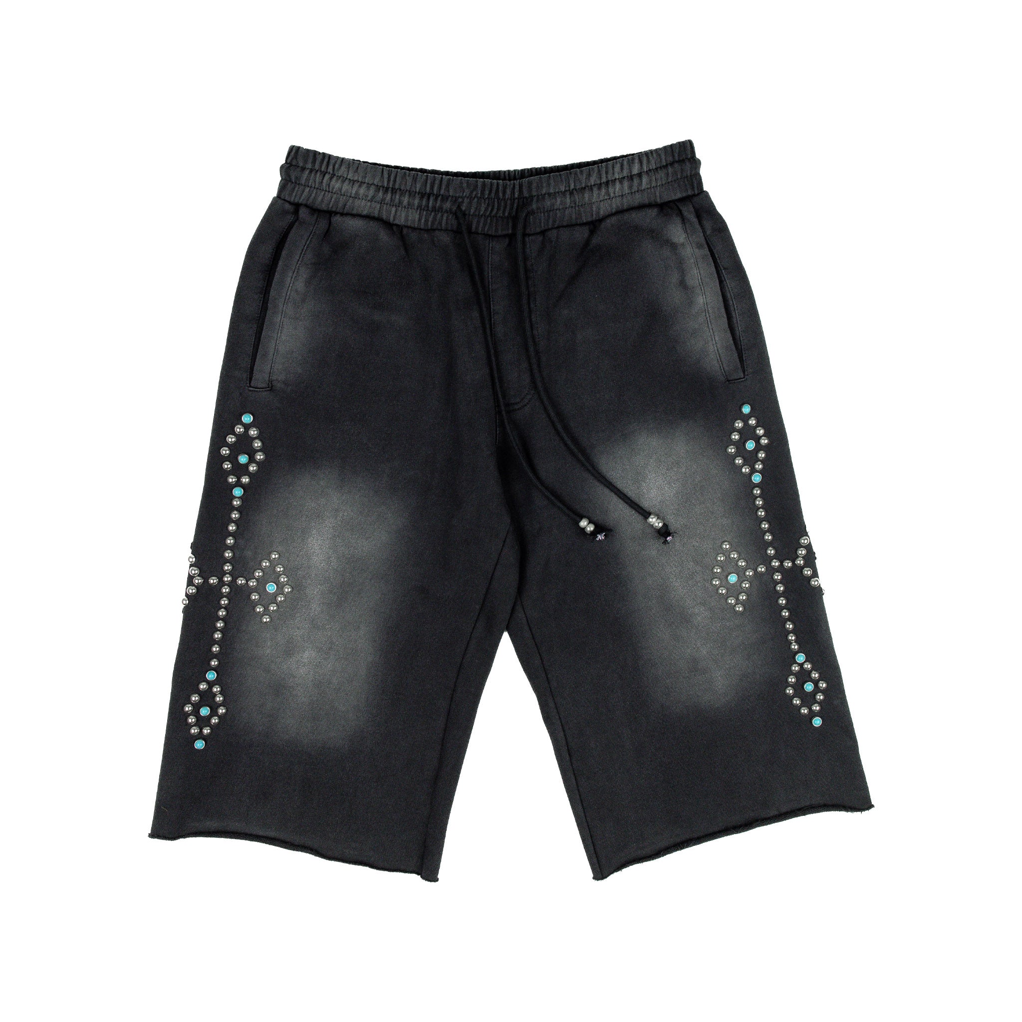 Commons Turquoise Rivet Sweatshort Vintage Black