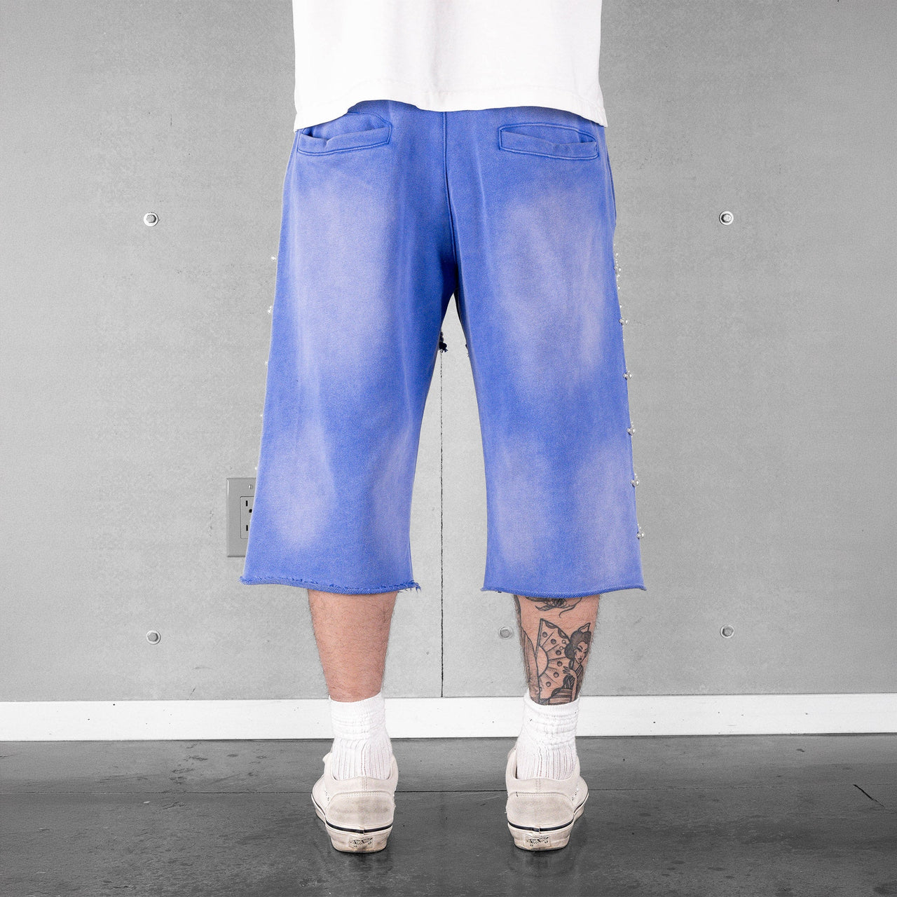 Commons Pearled Star Sweatshort Royal Blue