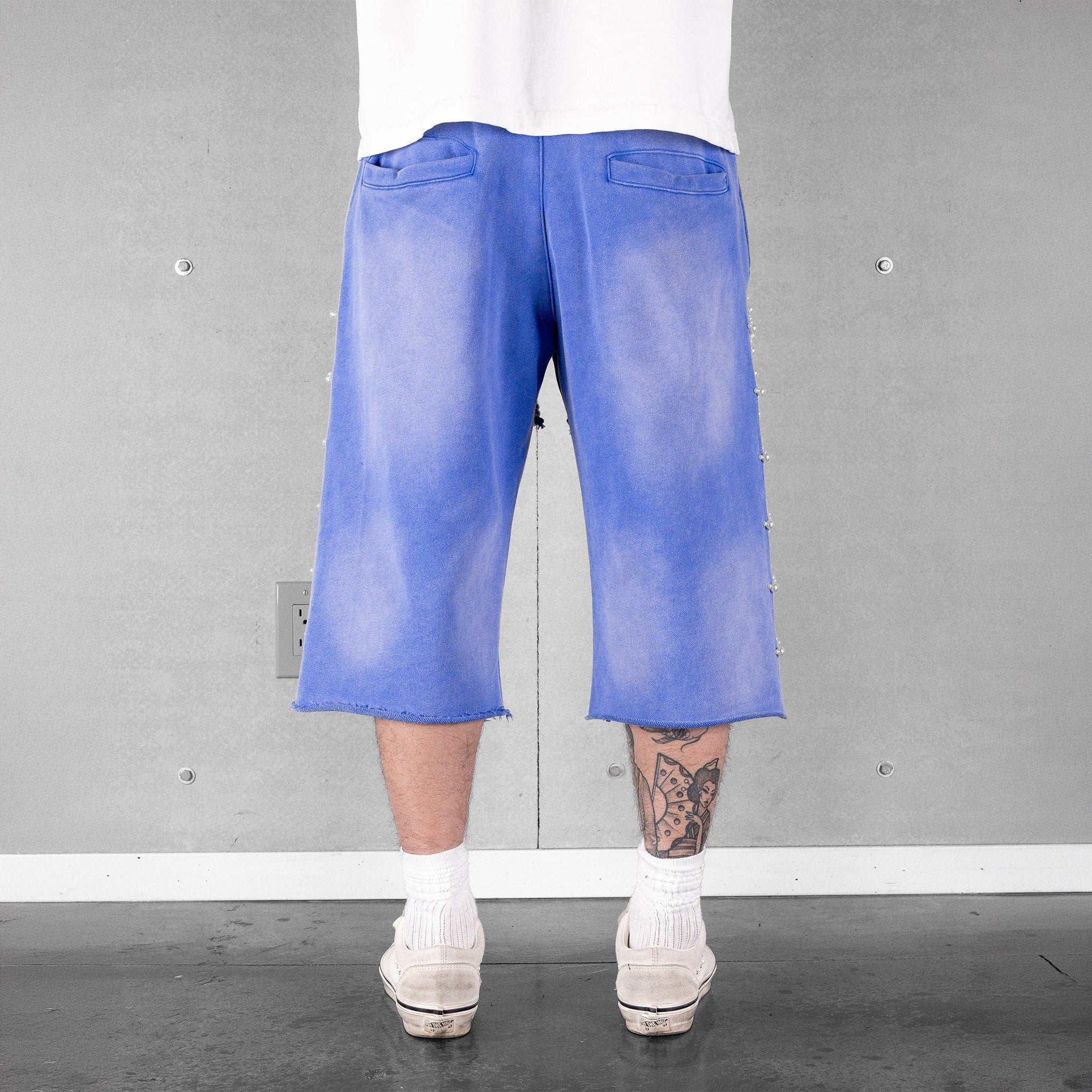 Commons Pearled Star Sweatshort Royal Blue