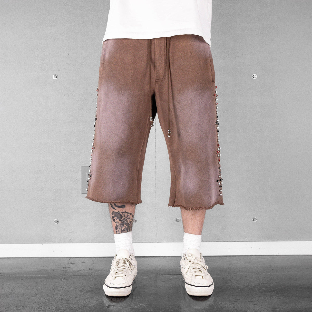 Commons Red Rivet Sweatshort Vintage Brown