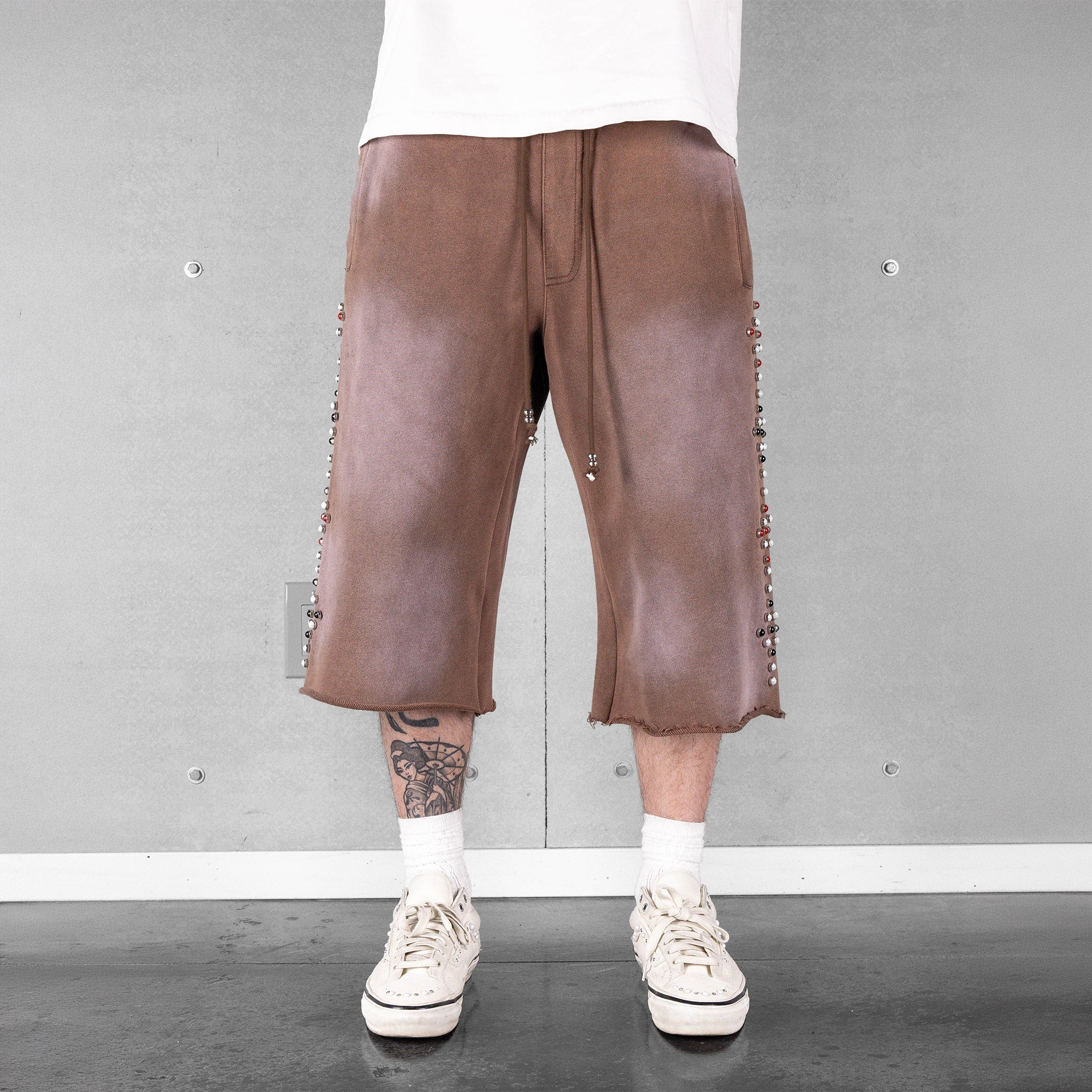 Commons Red Rivet Sweatshort Vintage Brown