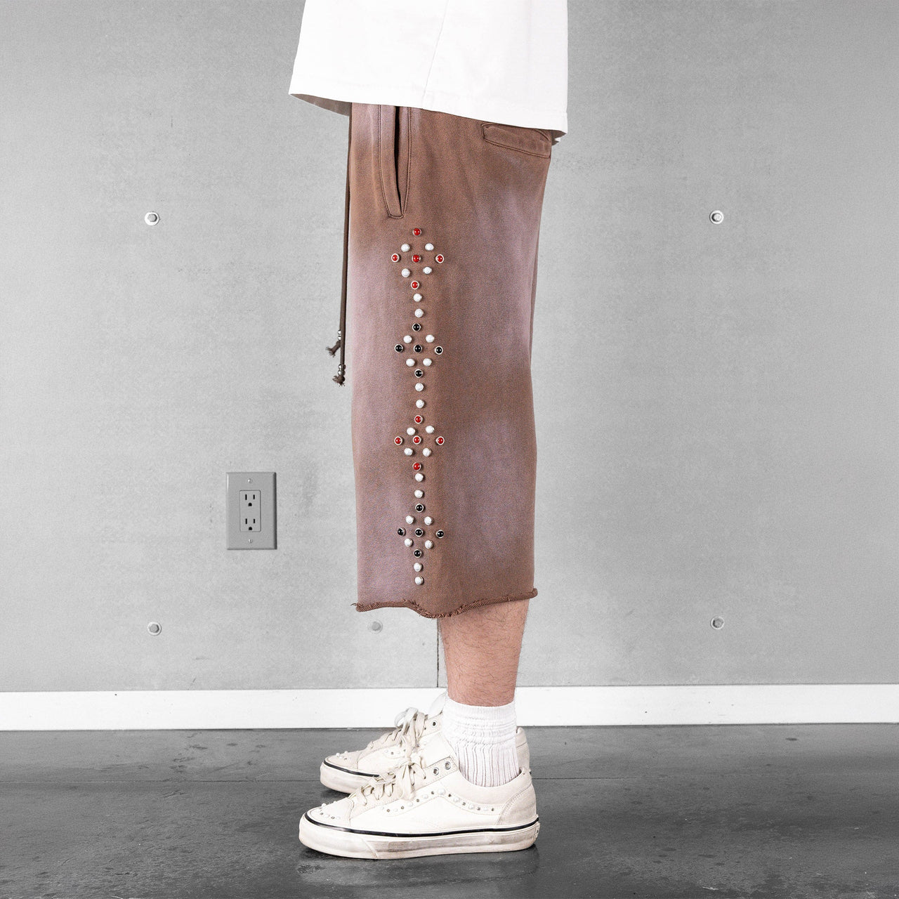 Commons Red Rivet Sweatshort Vintage Brown