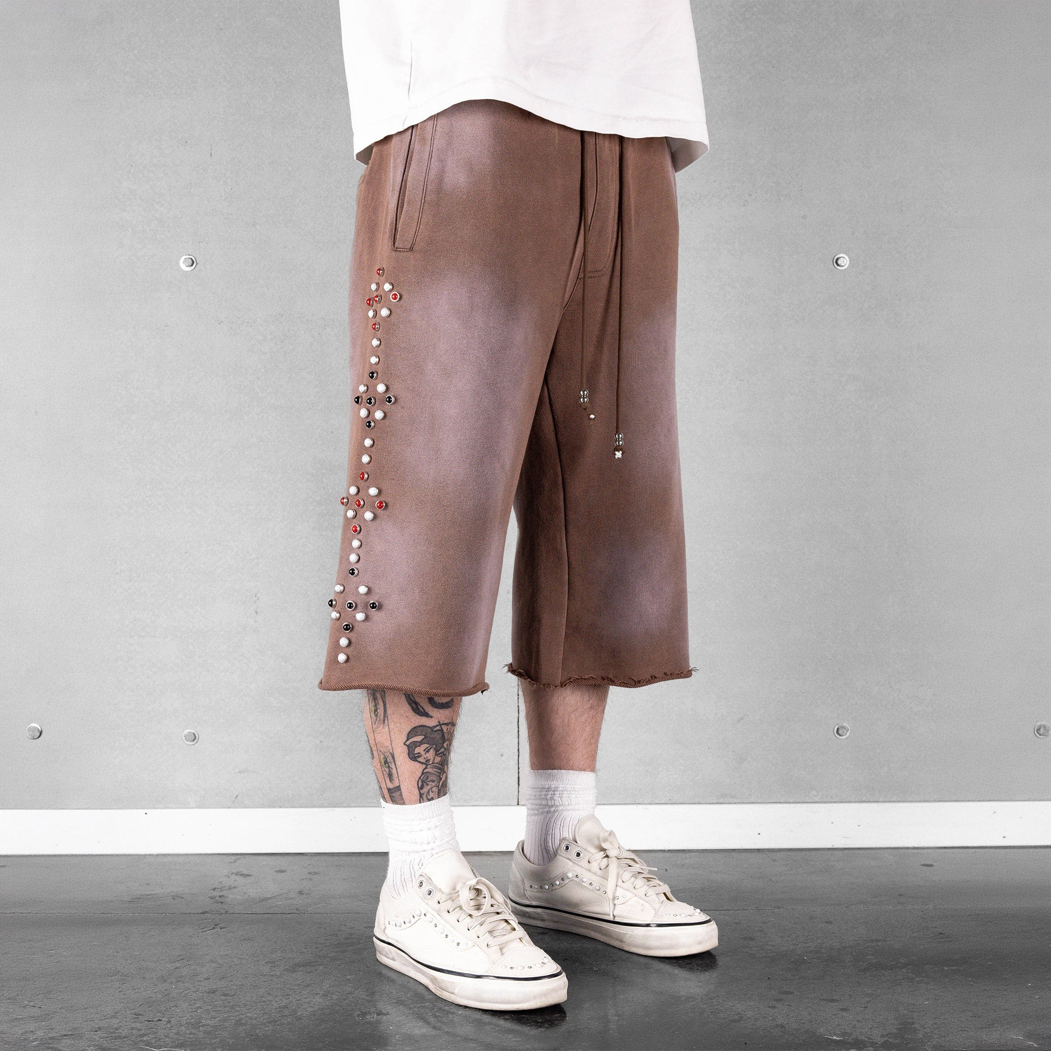 Commons Red Rivet Sweatshort Vintage Brown
