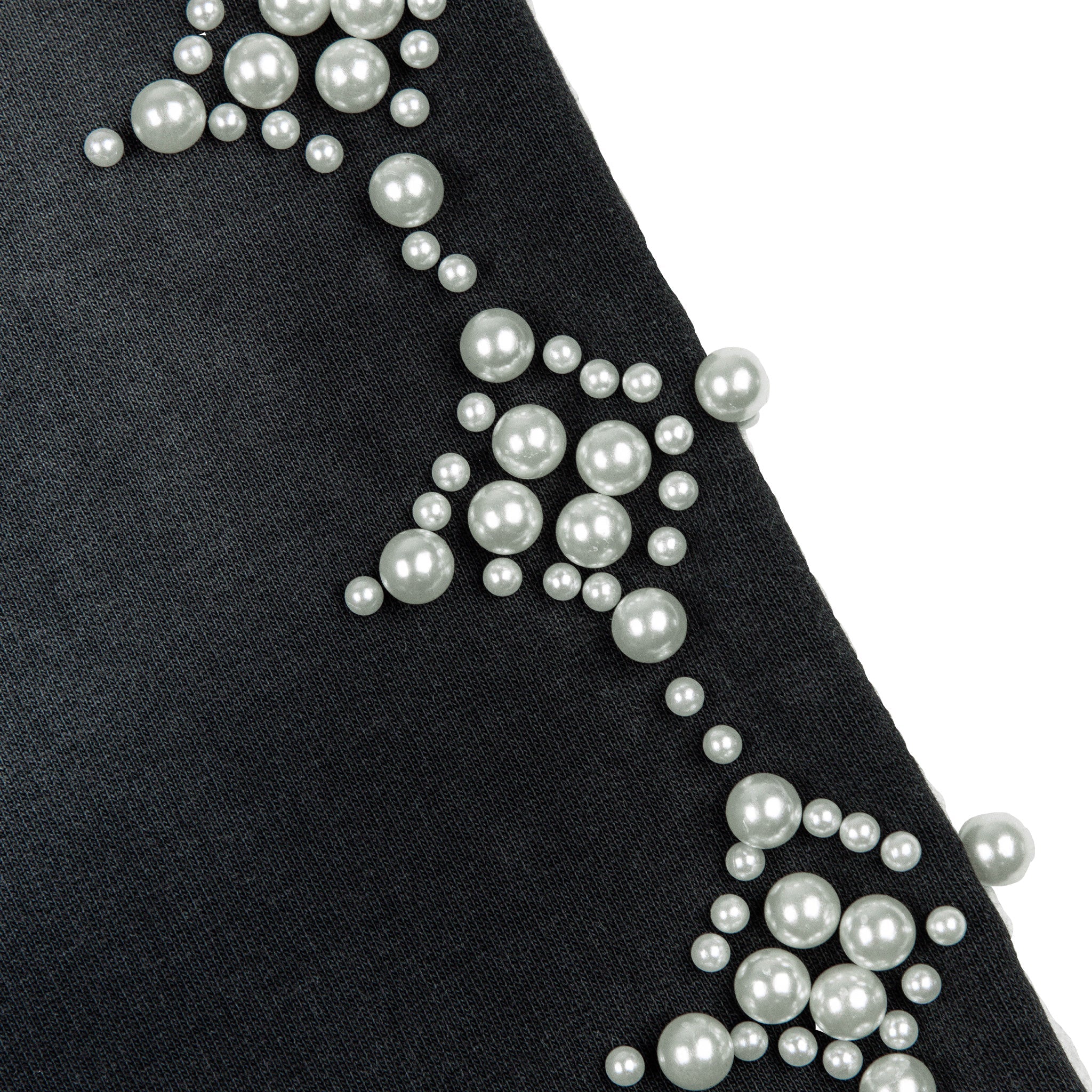 Commons Pearled Star Sweatshort Vintage Black