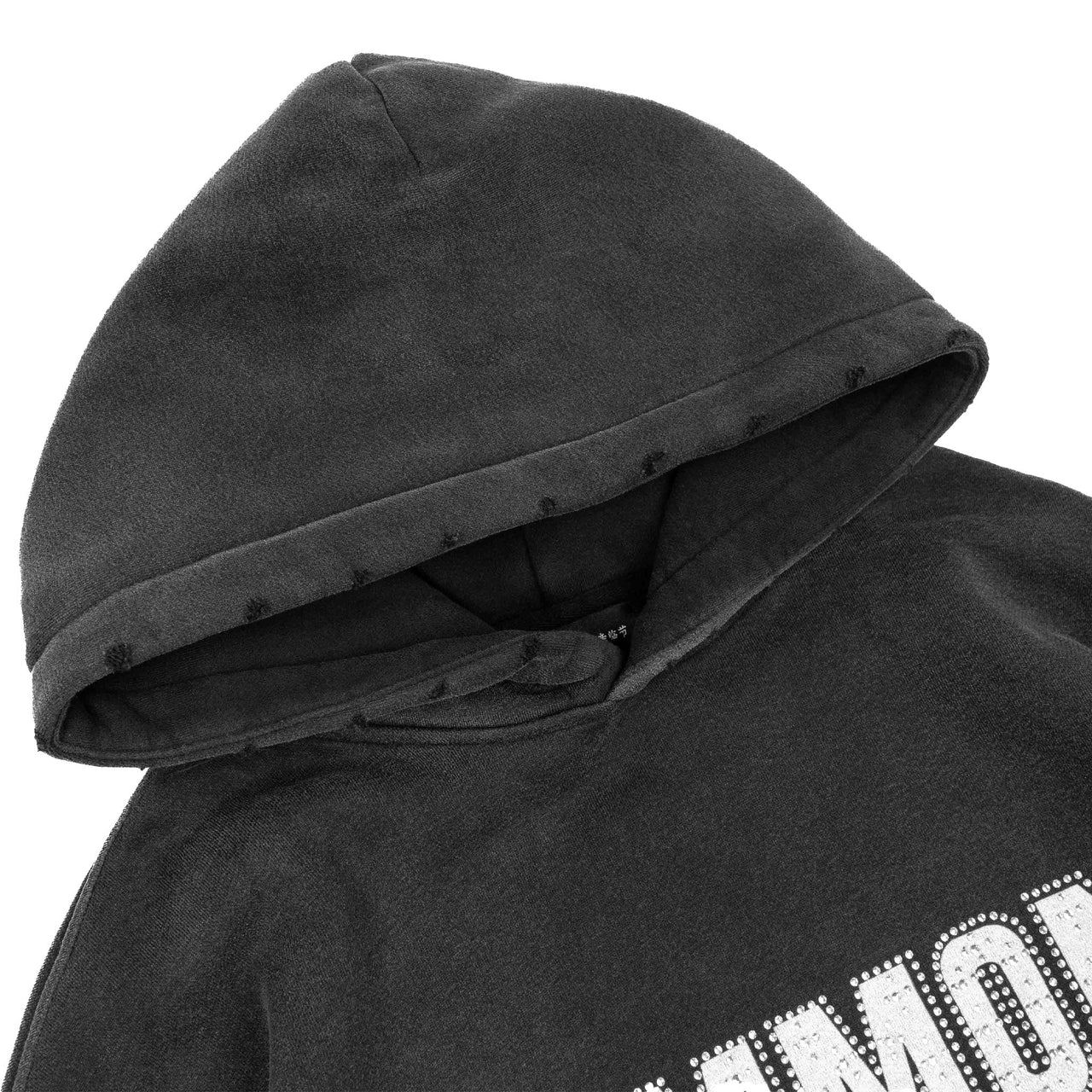 Common Hype Rhinestone Hoodie Vintage Black