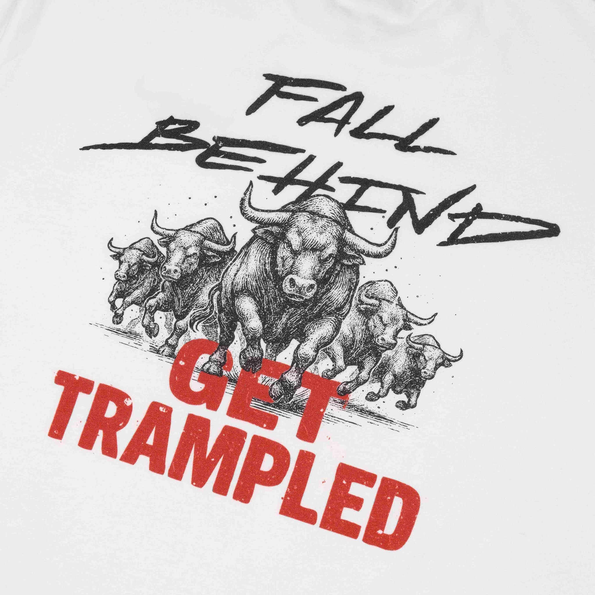 Commons No Mercy Get Trampled Tee Vintage White