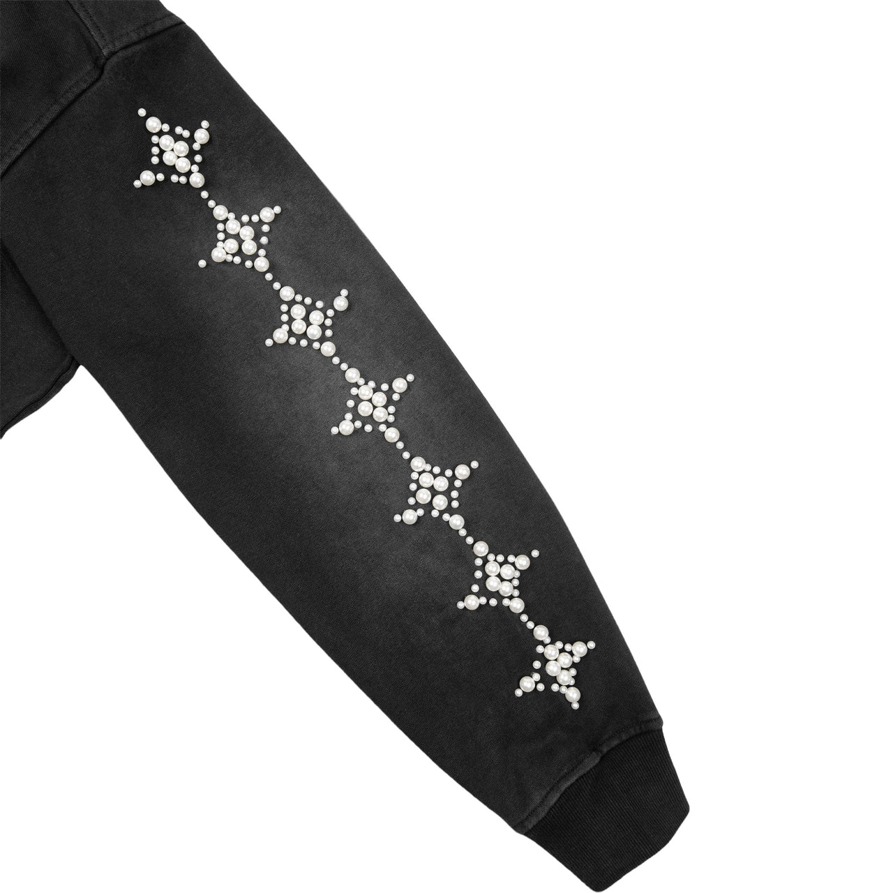 Commons Pearled Star Hoodie Vintage Black