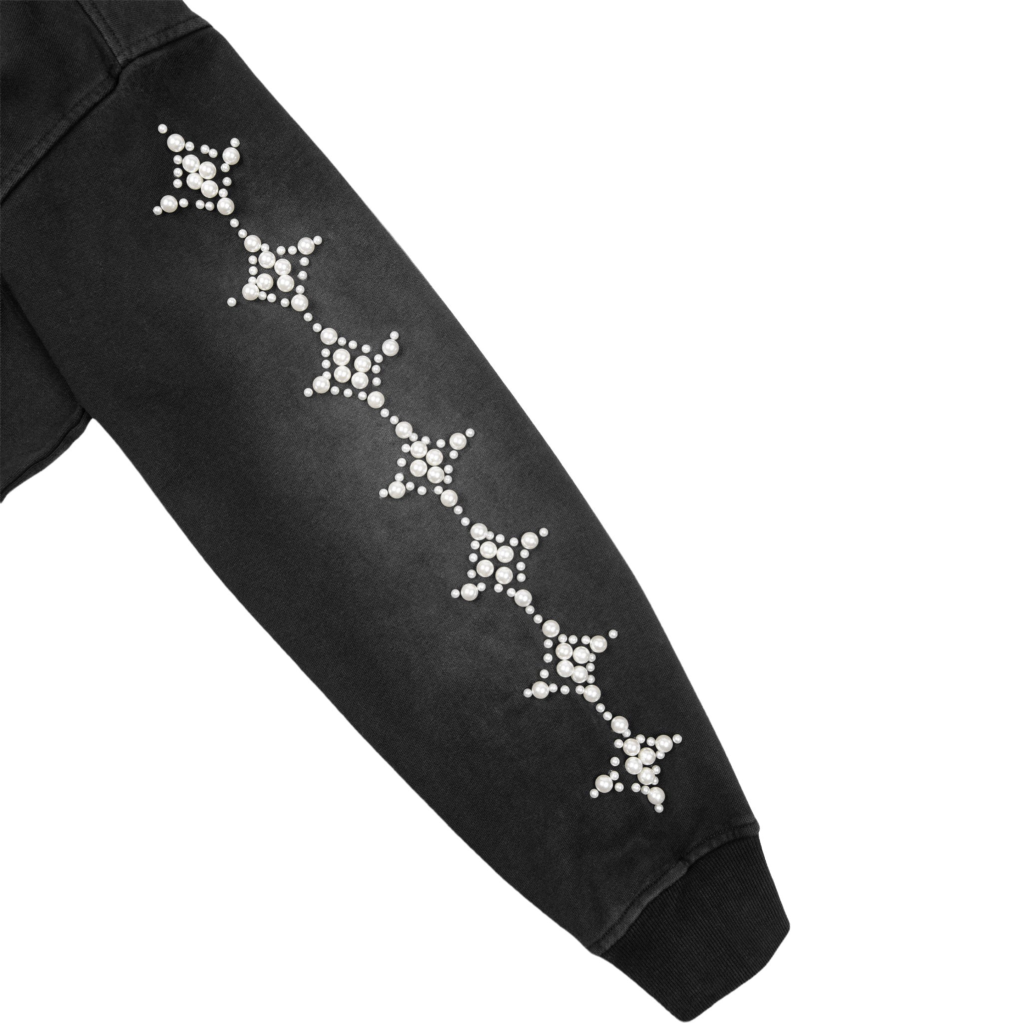 Commons Pearled Star Hoodie Vintage Black