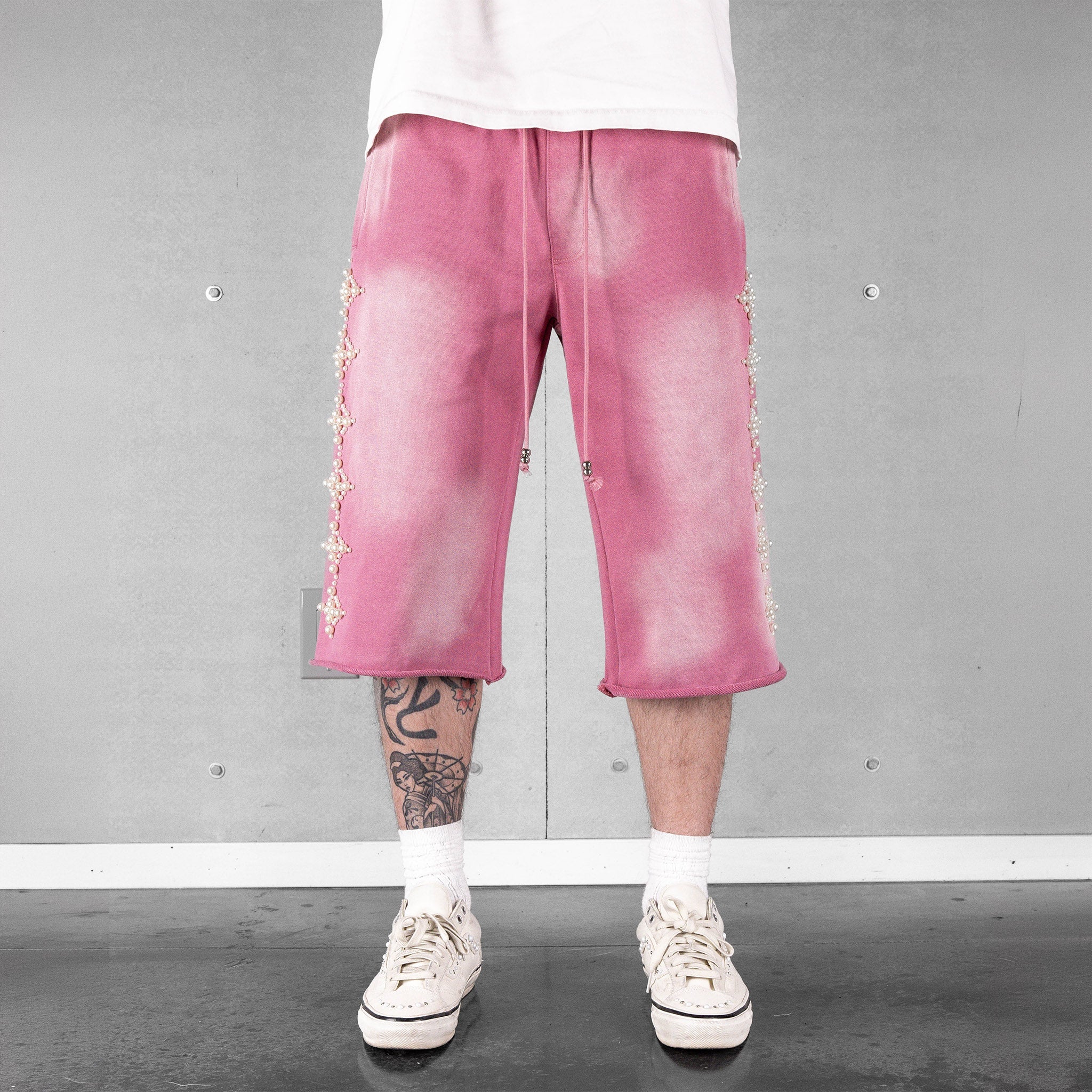 Commons Pearled Star Sweatshort Pink