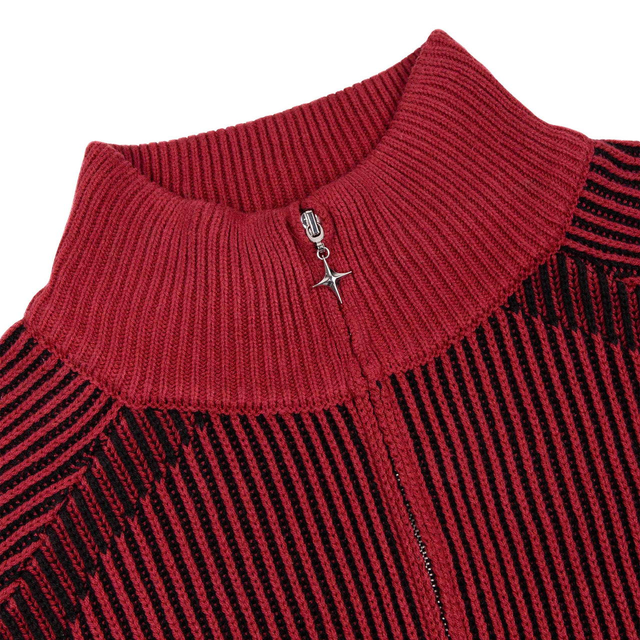 Commons Star Zip-Up Knit Plum