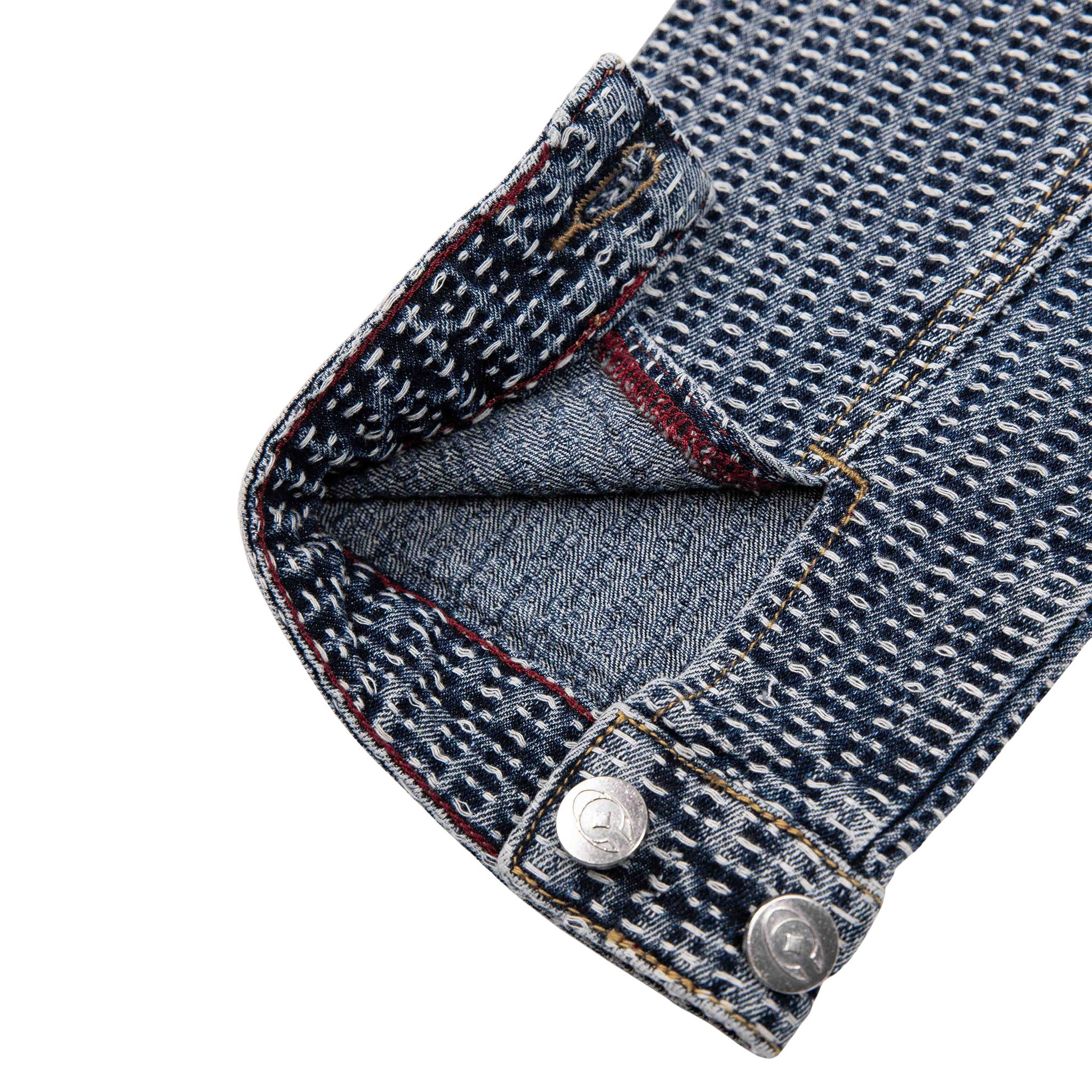 Commons Threaded Denim Jacket Blue