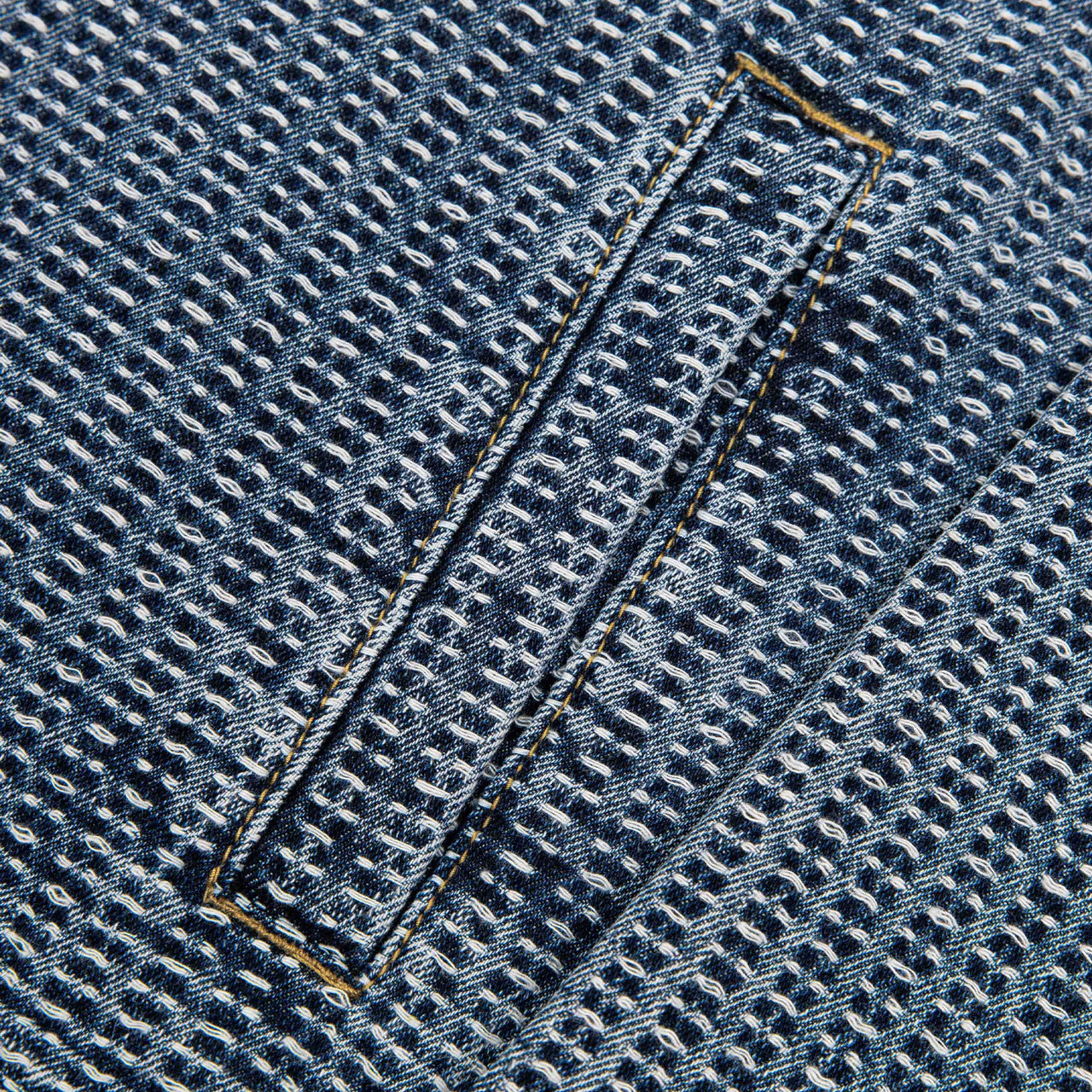 Commons Threaded Denim Jacket Blue