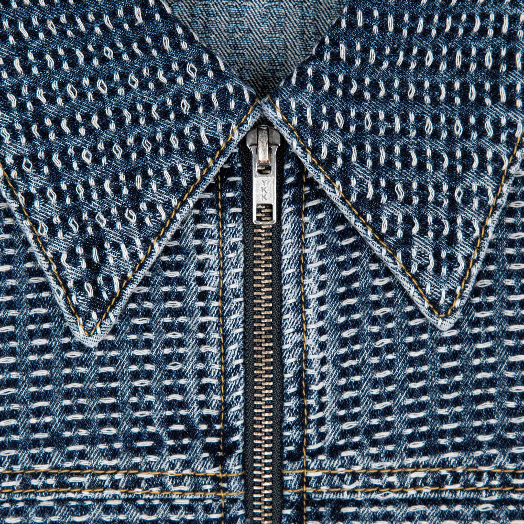 Commons Threaded Denim Jacket Blue