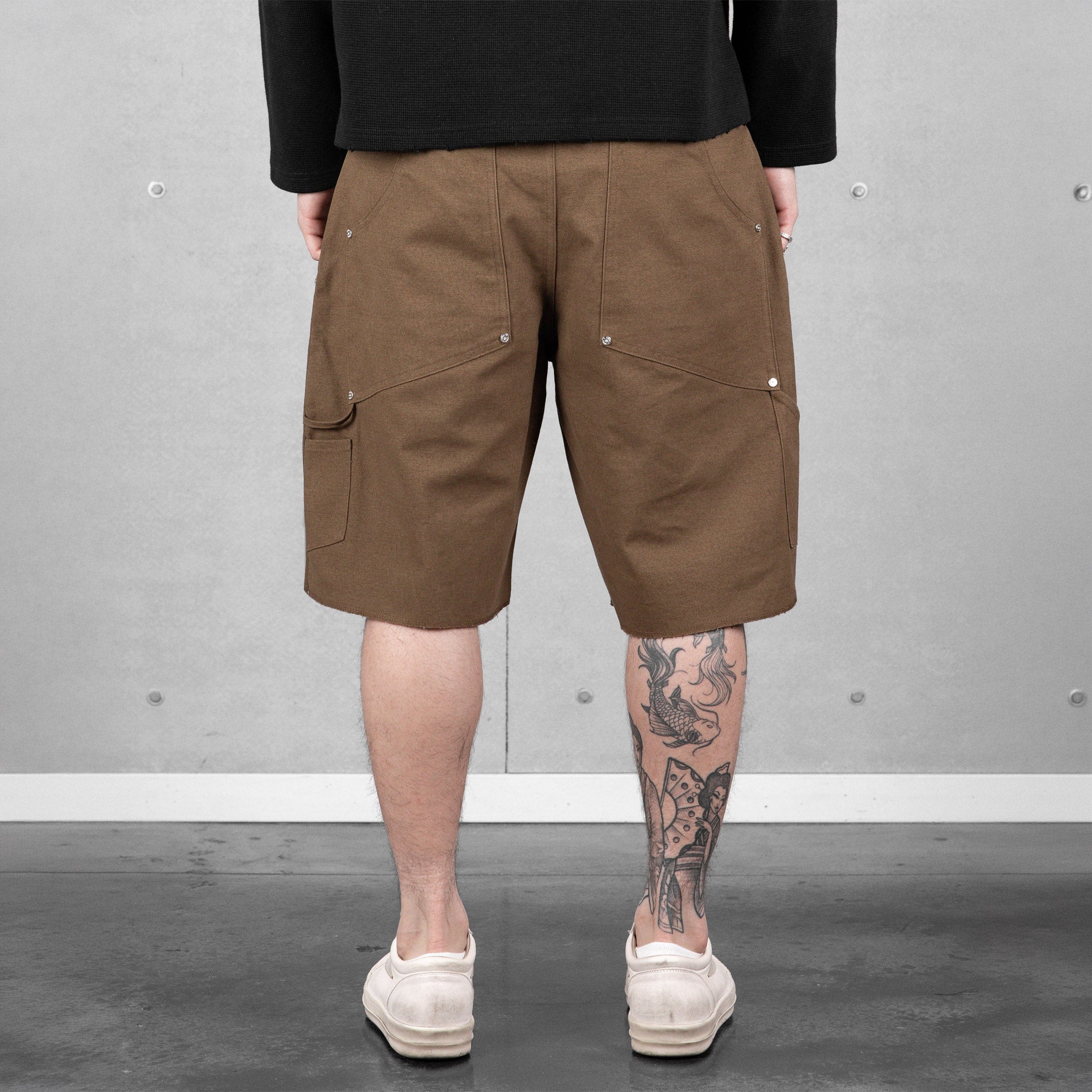 Commons Double Knee Canvas Short Brown