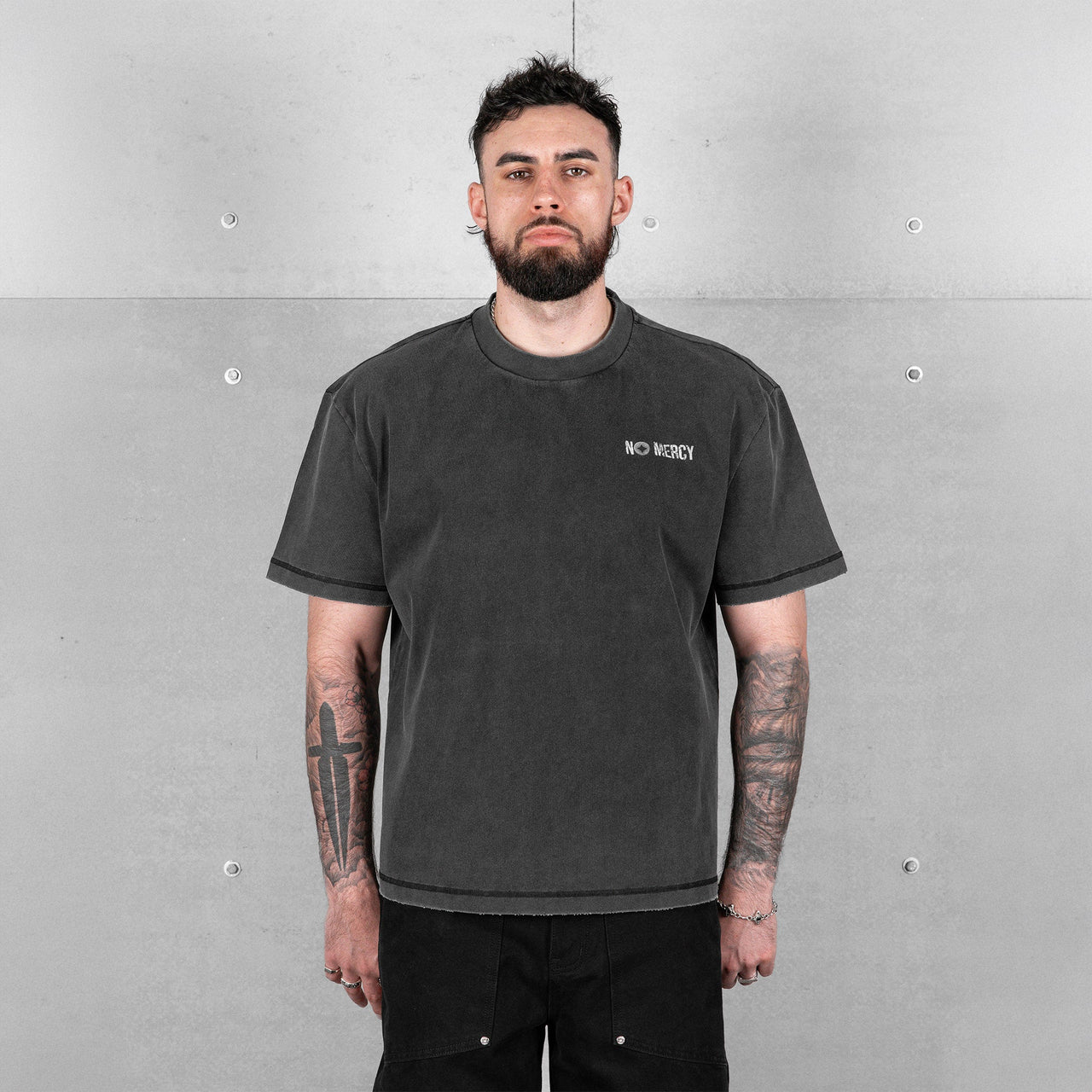 Commons No Mercy Nuts Tee Vintage Black