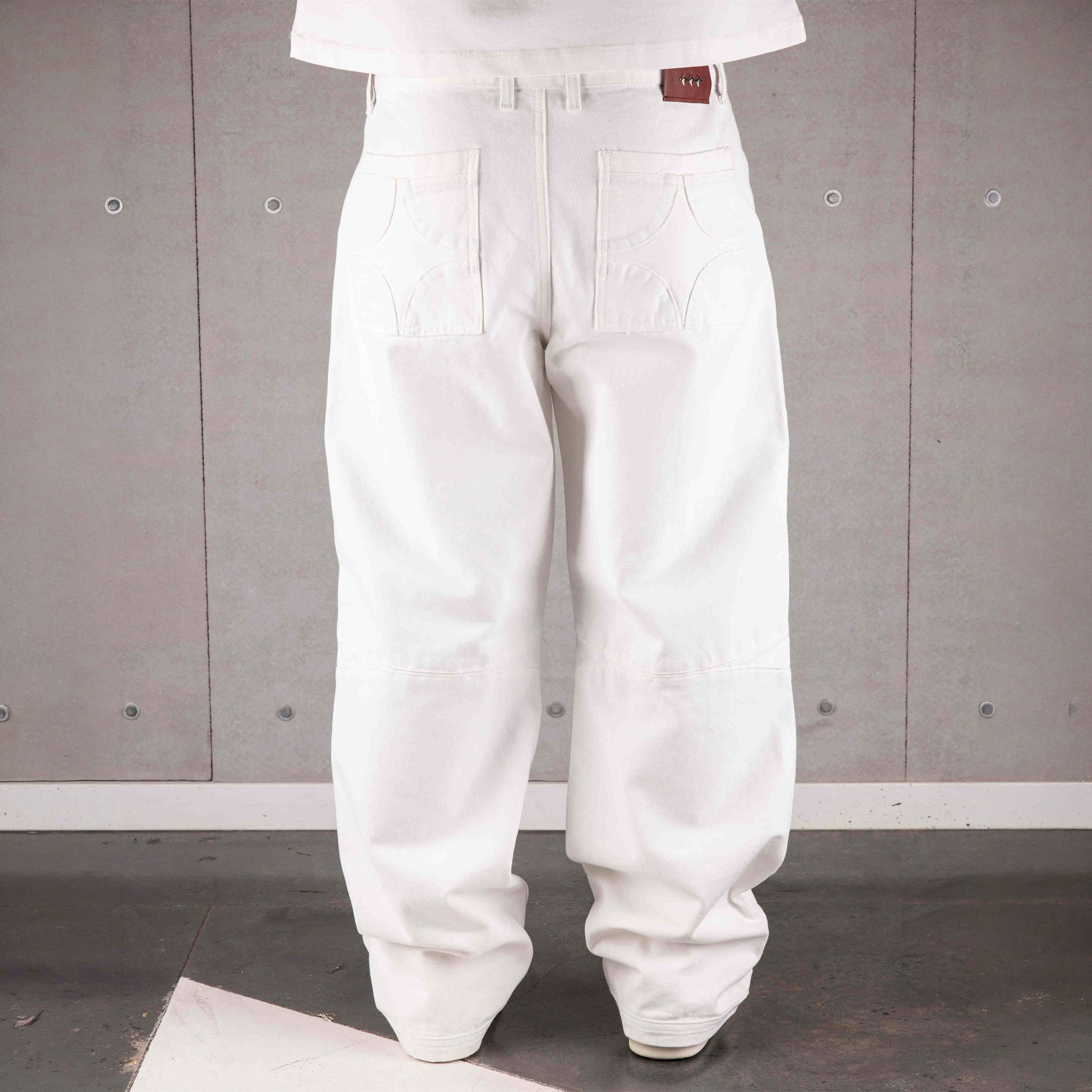 Commons Double Knee Star Denim Pant White