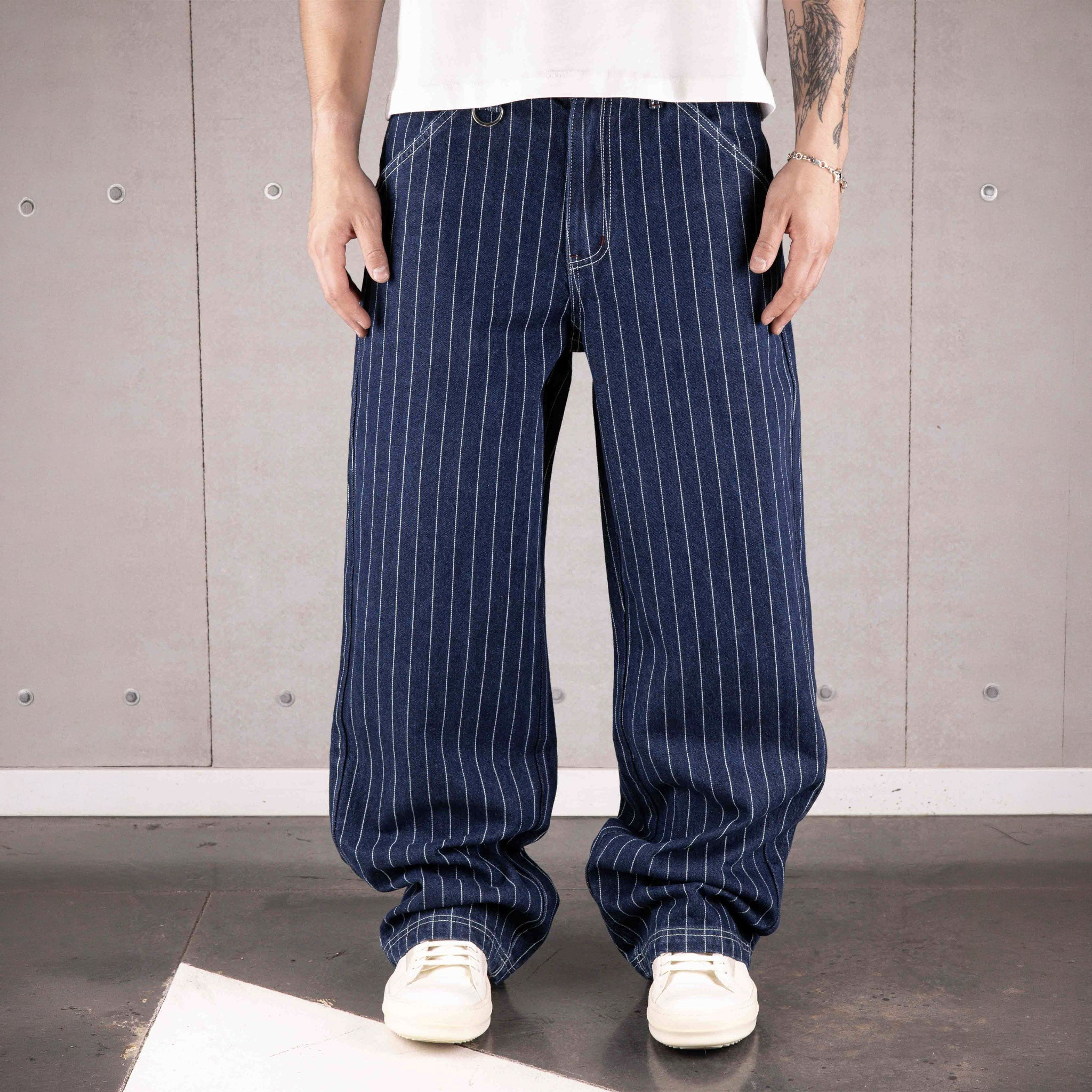 Commons Pinstripe Conductor Denim Pant Midnight Blue